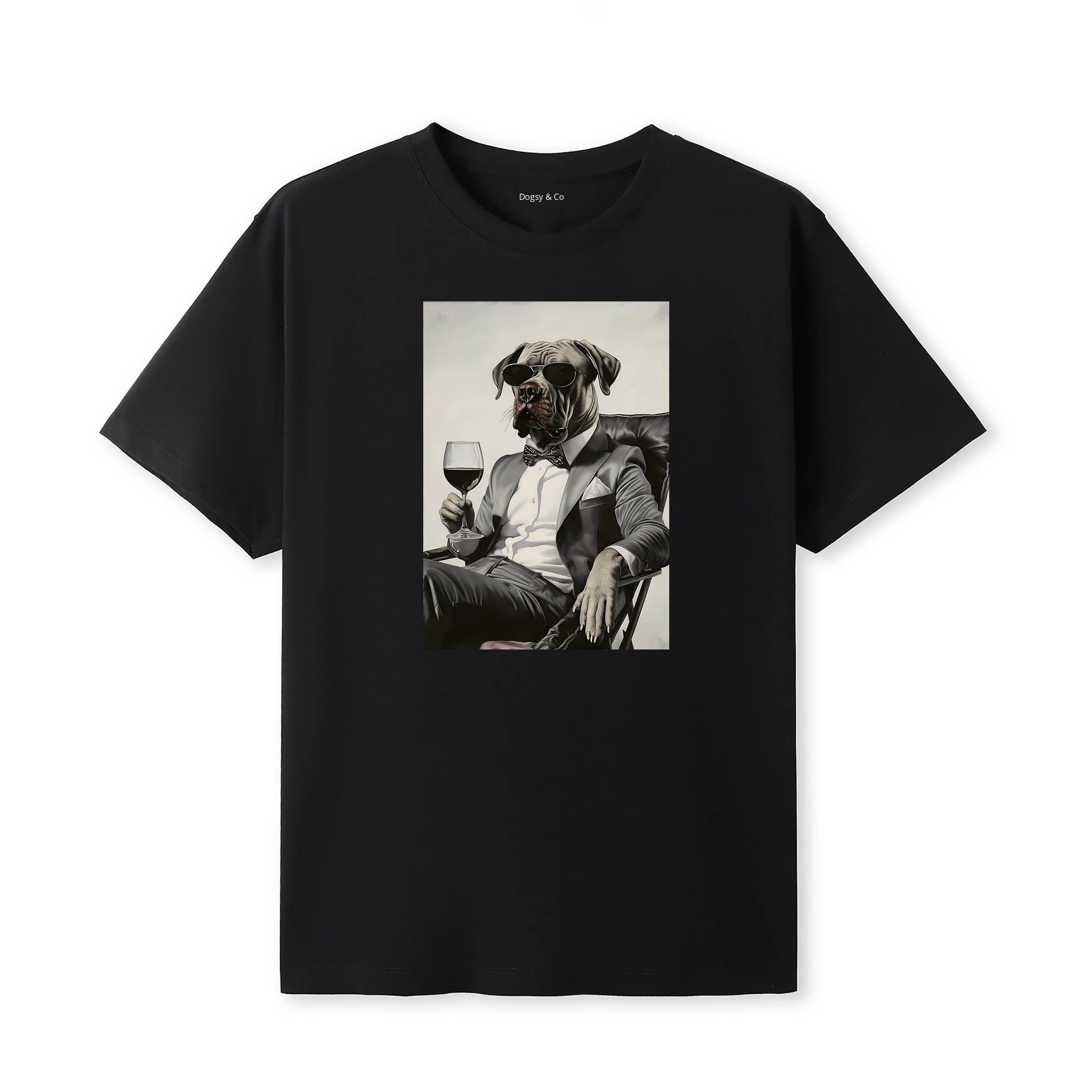 Dogue de Bordeaux distinguished gentleman dog t-shirt - black