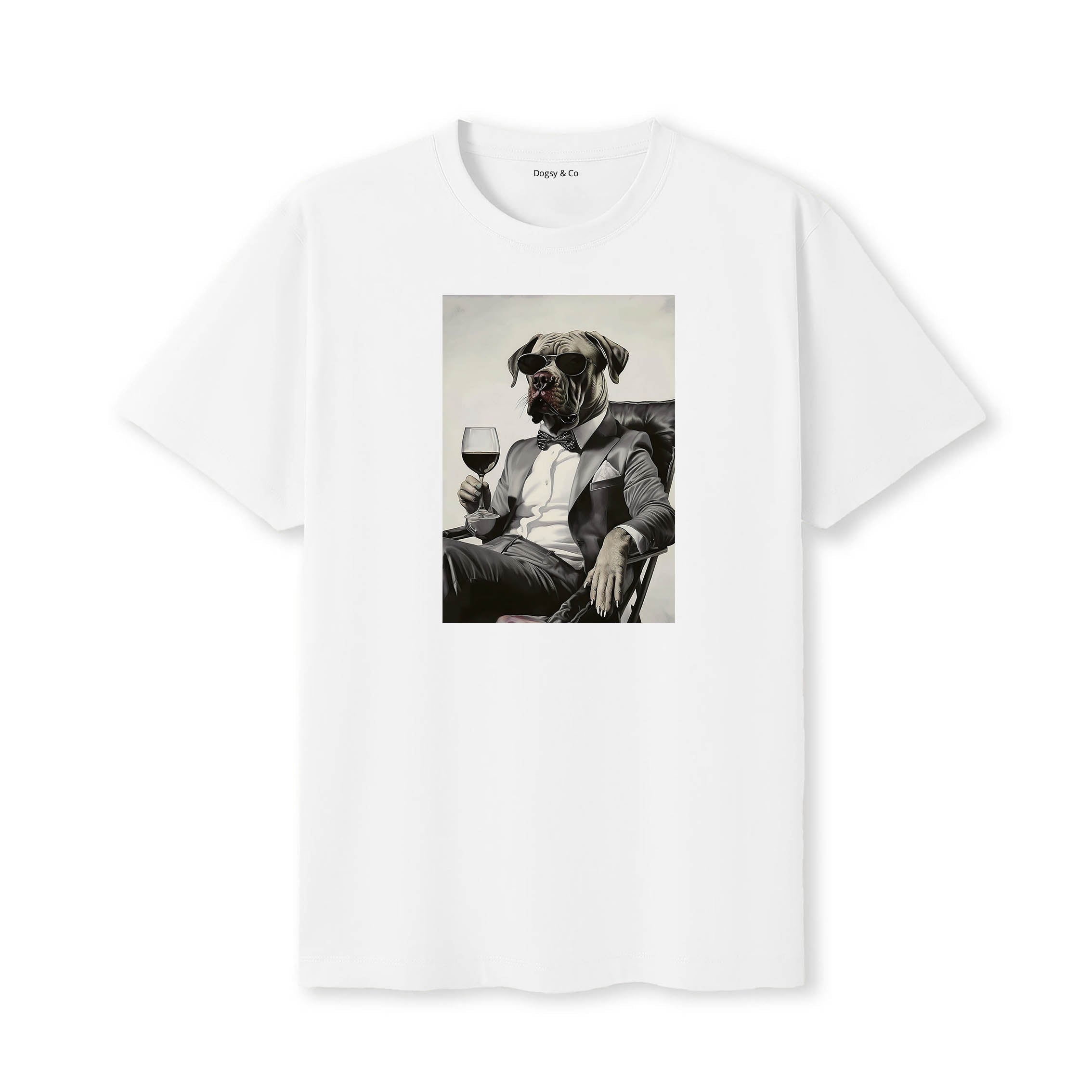 Dogue de Bordeaux distinguished gentleman dog t-shirt - white