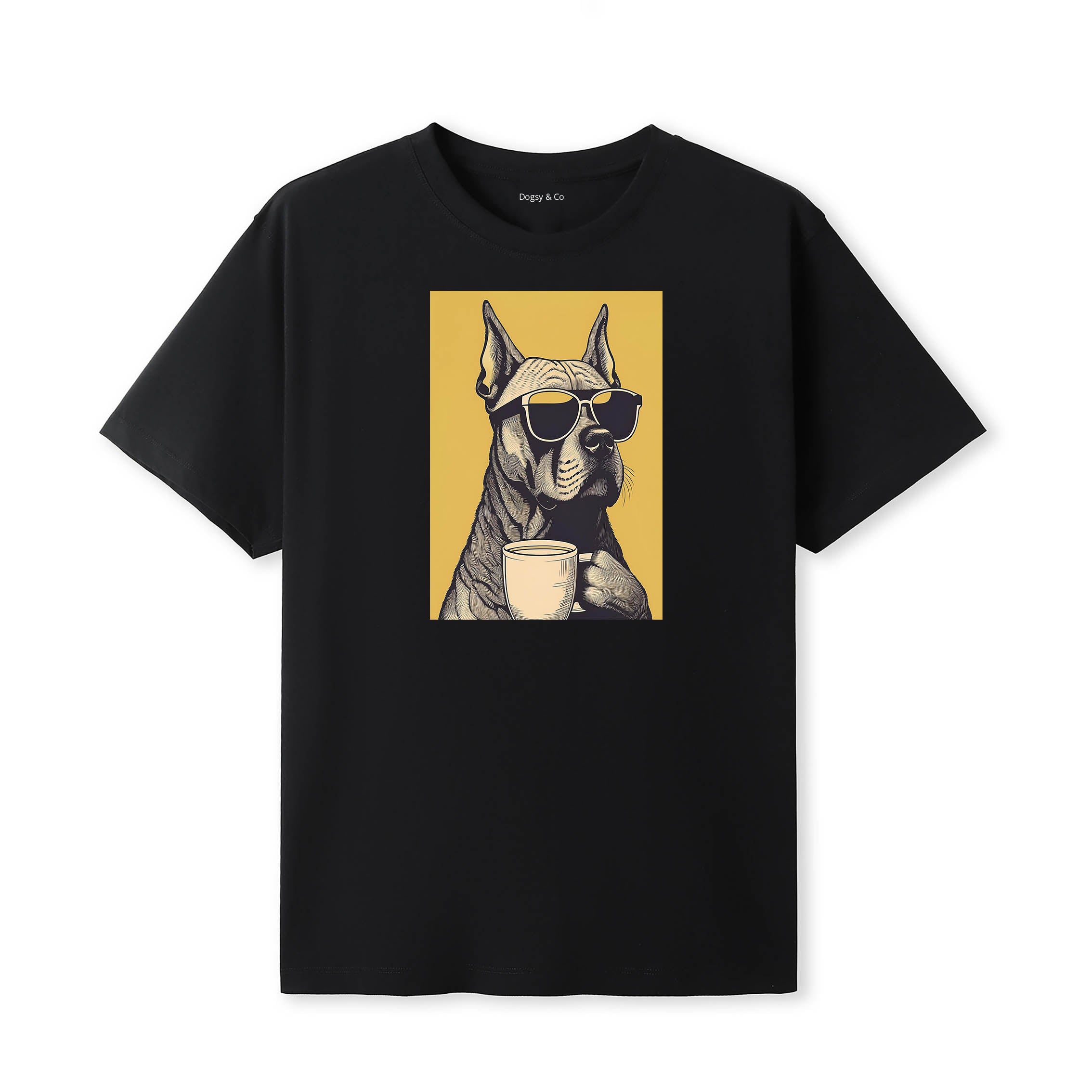 Dogue de Bordeaux Coffee Dog T-Shirt Black