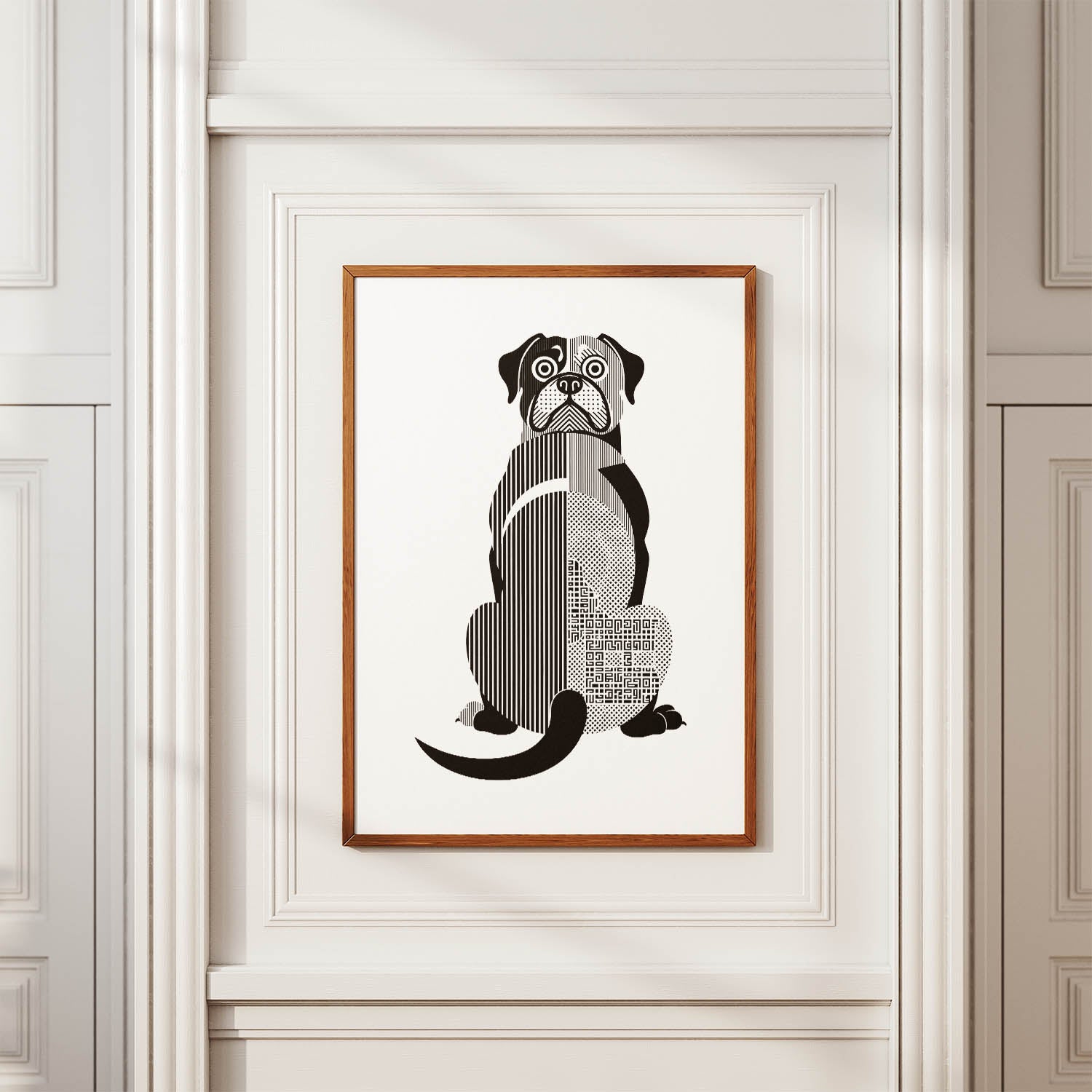 Dogue de Bordeaux Geometric Line Art mockup