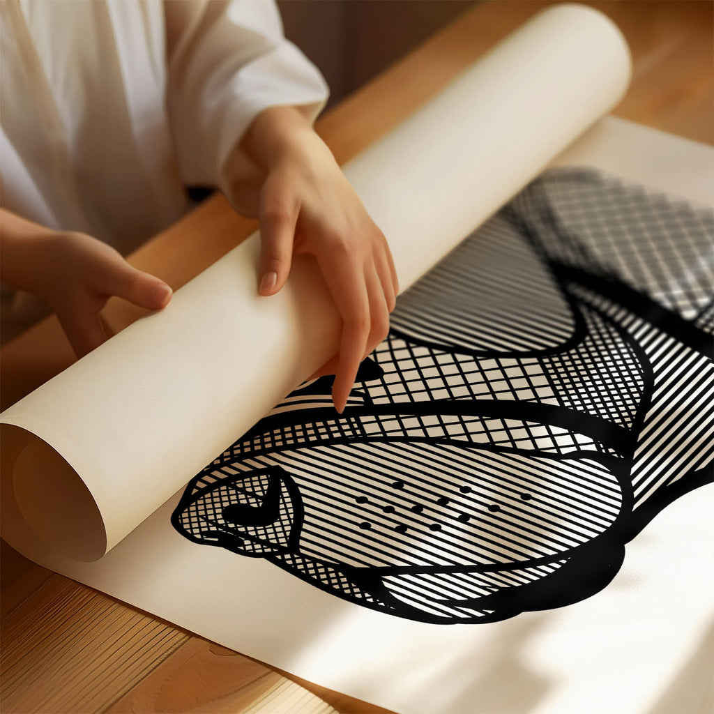 Dogue de Bordeaux Geometric Line Art mockup