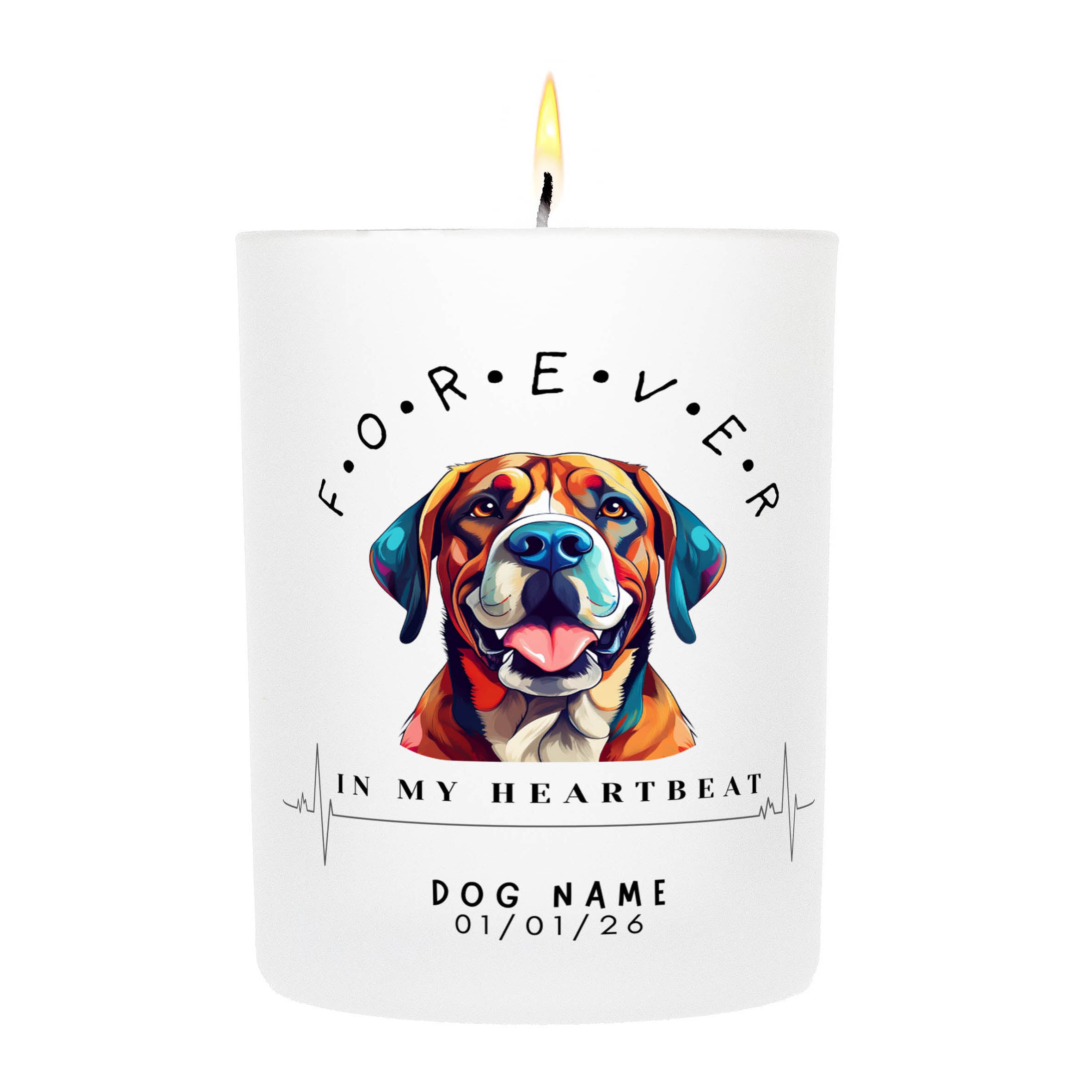 Dogue de Bordeaux – Forever in My Heartbeat Custom Candle