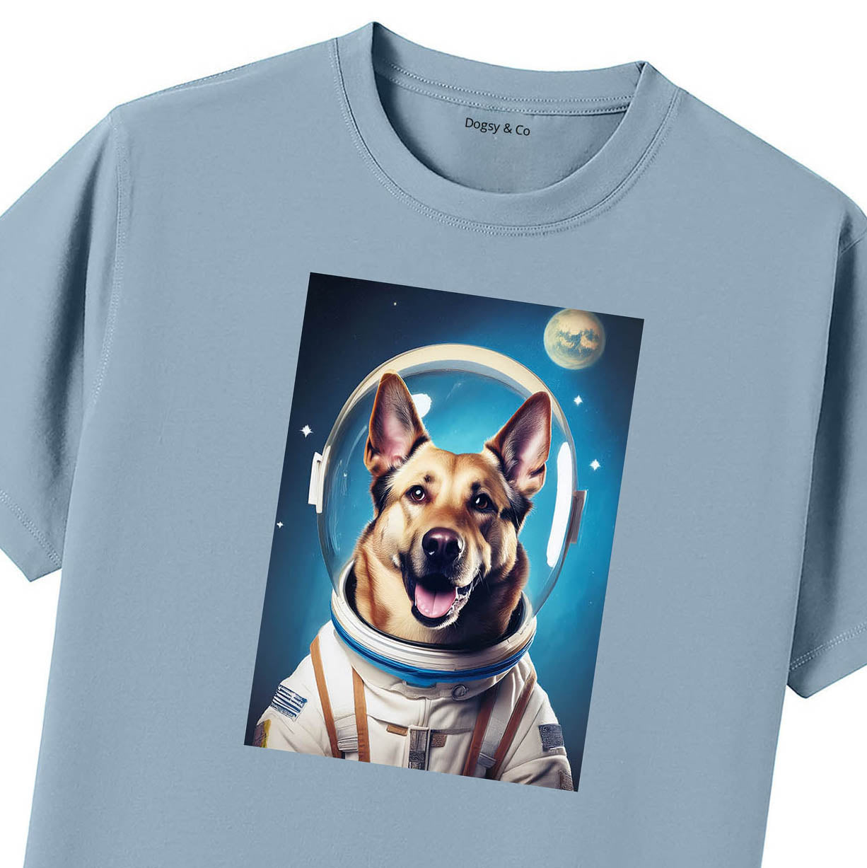 Blue T-Shirt Close Up