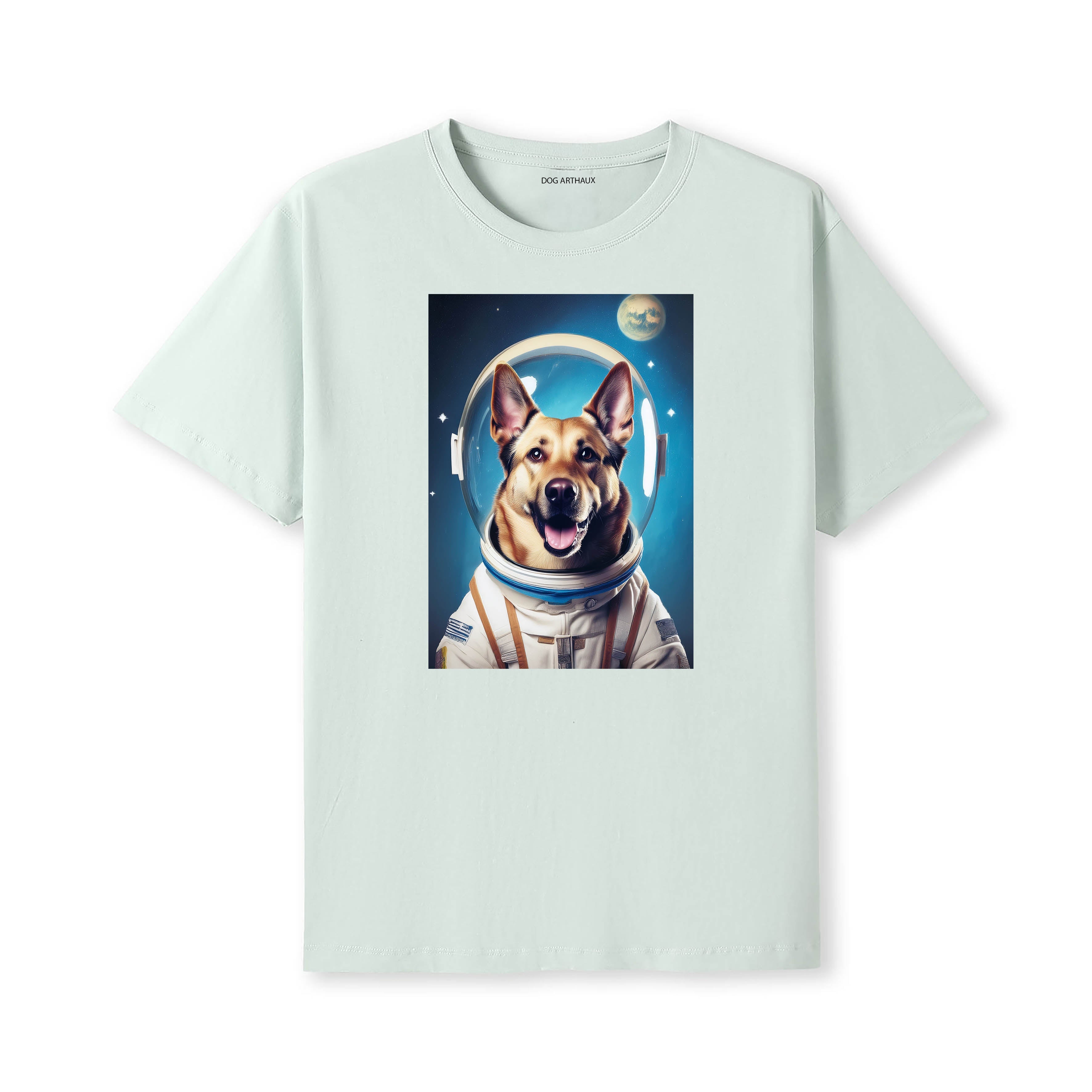 Dutch Shepherd Astronaut Dog T-shirt - Mint