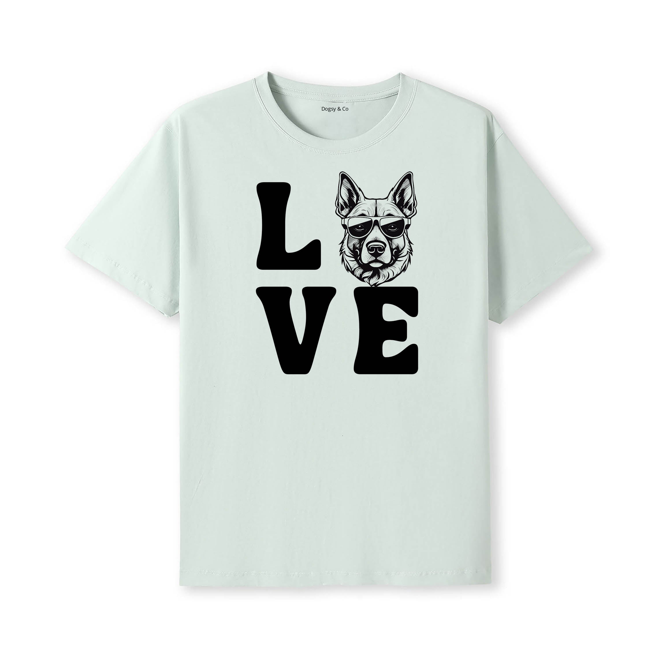 Dutch Shepherd LOVE DOGS Tshirt - Mint