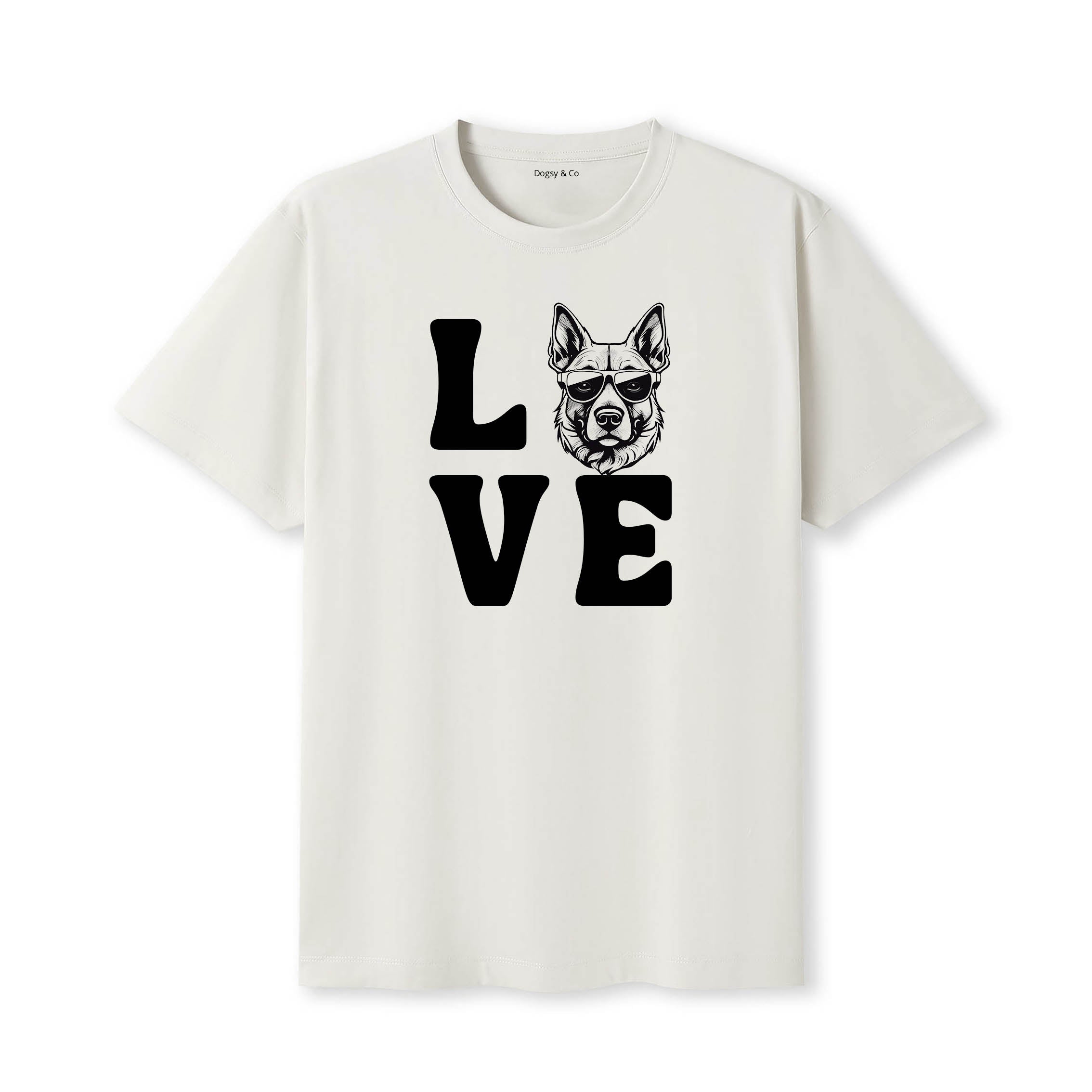 Dutch Shepherd LOVE DOGS Tshirt - Natural