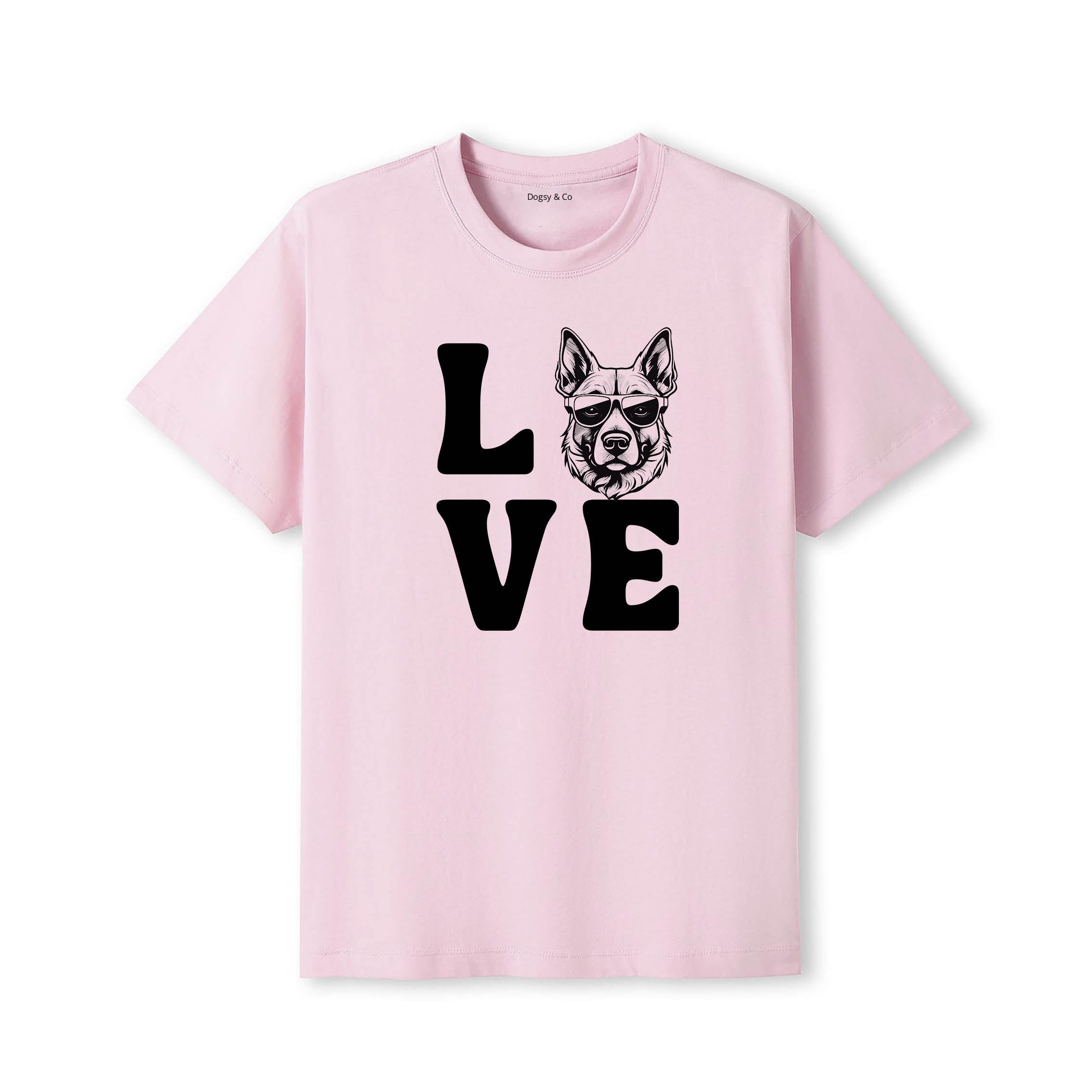 Dutch Shepherd LOVE DOGS Tshirt - Pink