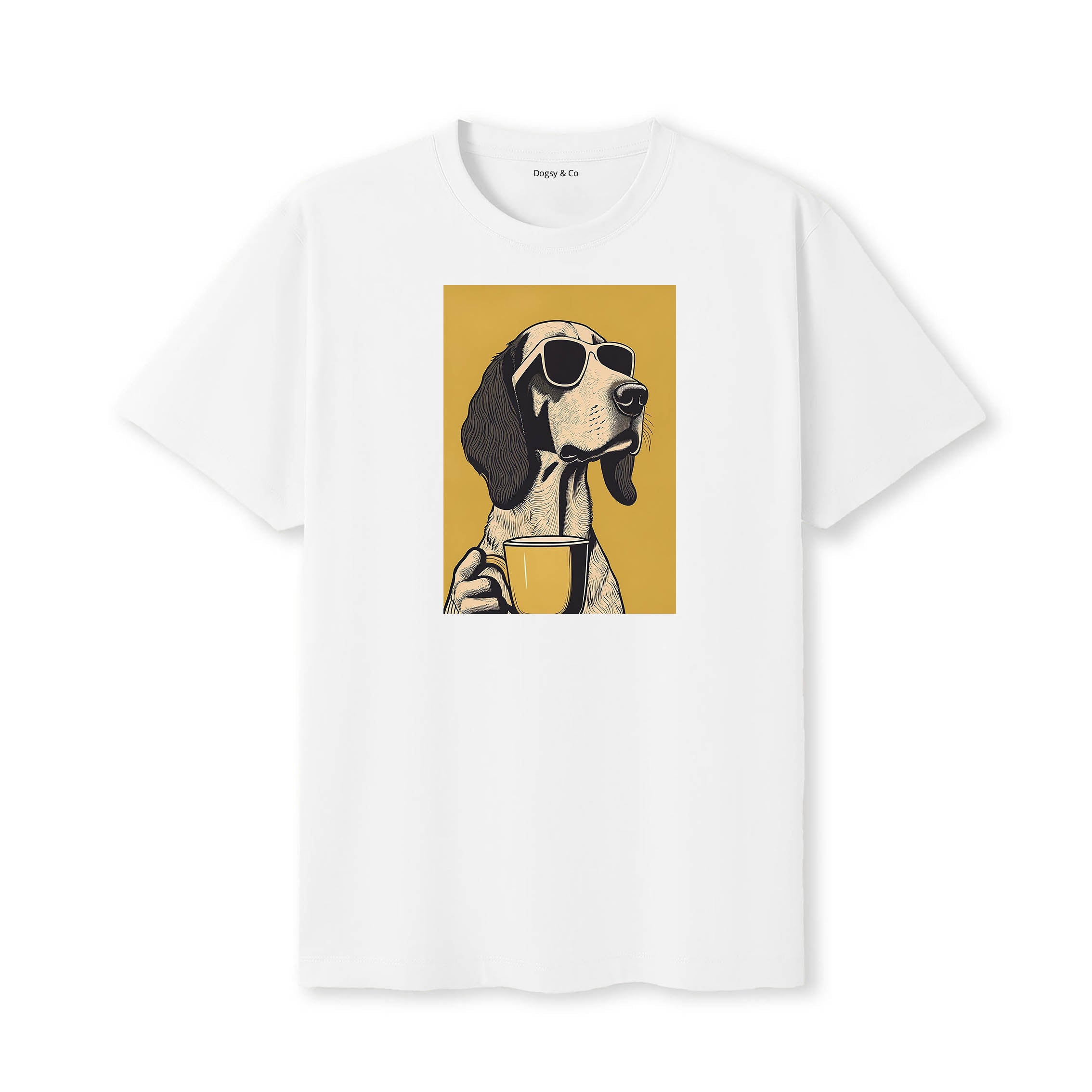 English Setter Coffee Dog T-Shirt White