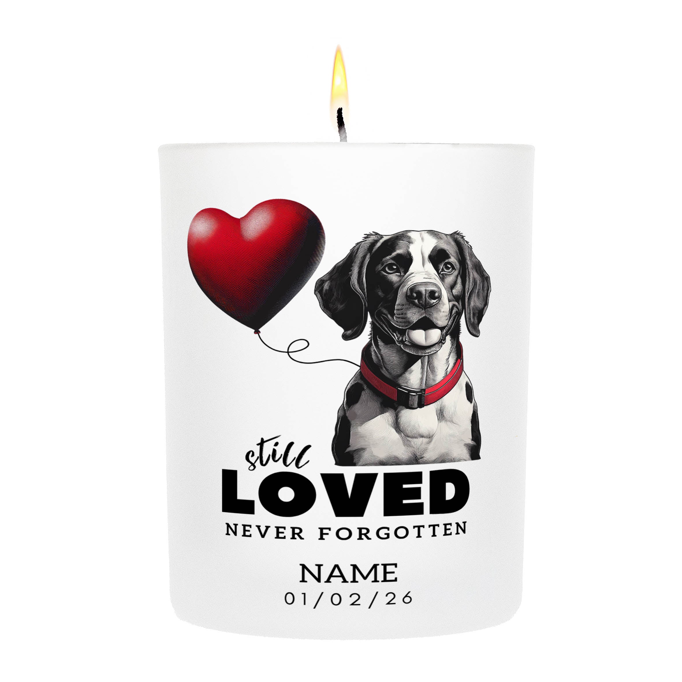 English Springer Spanial No Leash No Limits Just Love Custom Candle