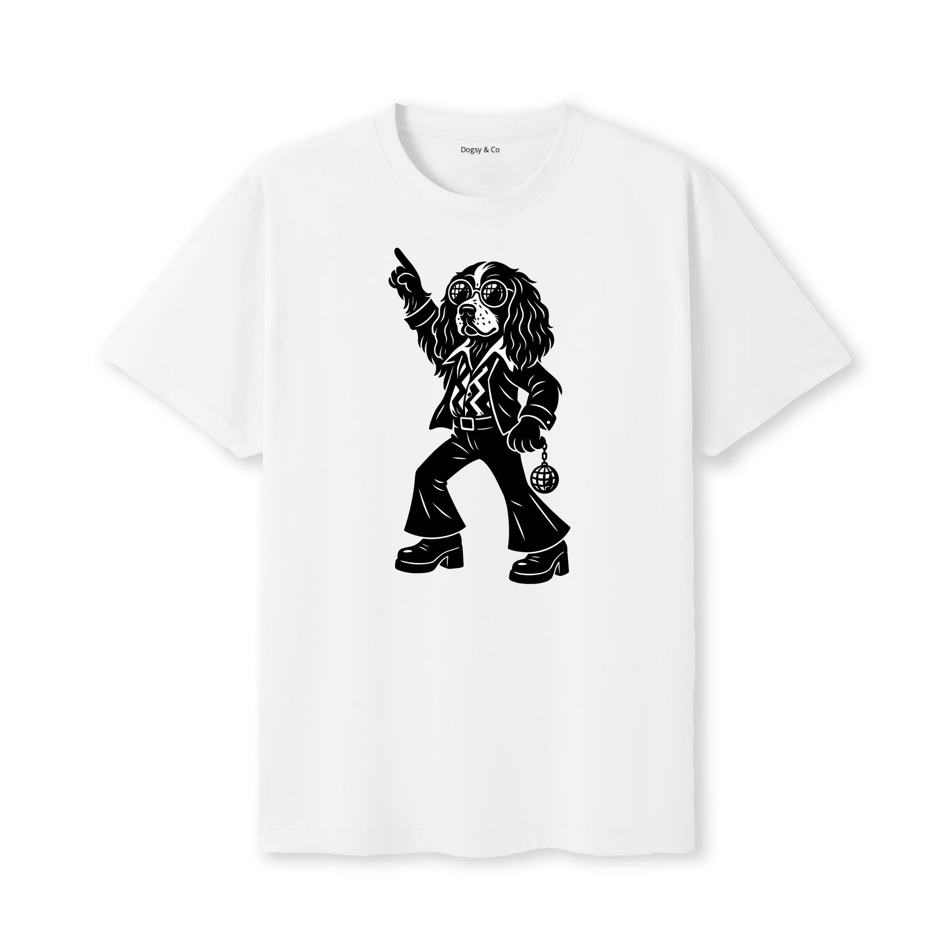 English Springer Spaniel Disco Doggo T-Shirt - alternate view