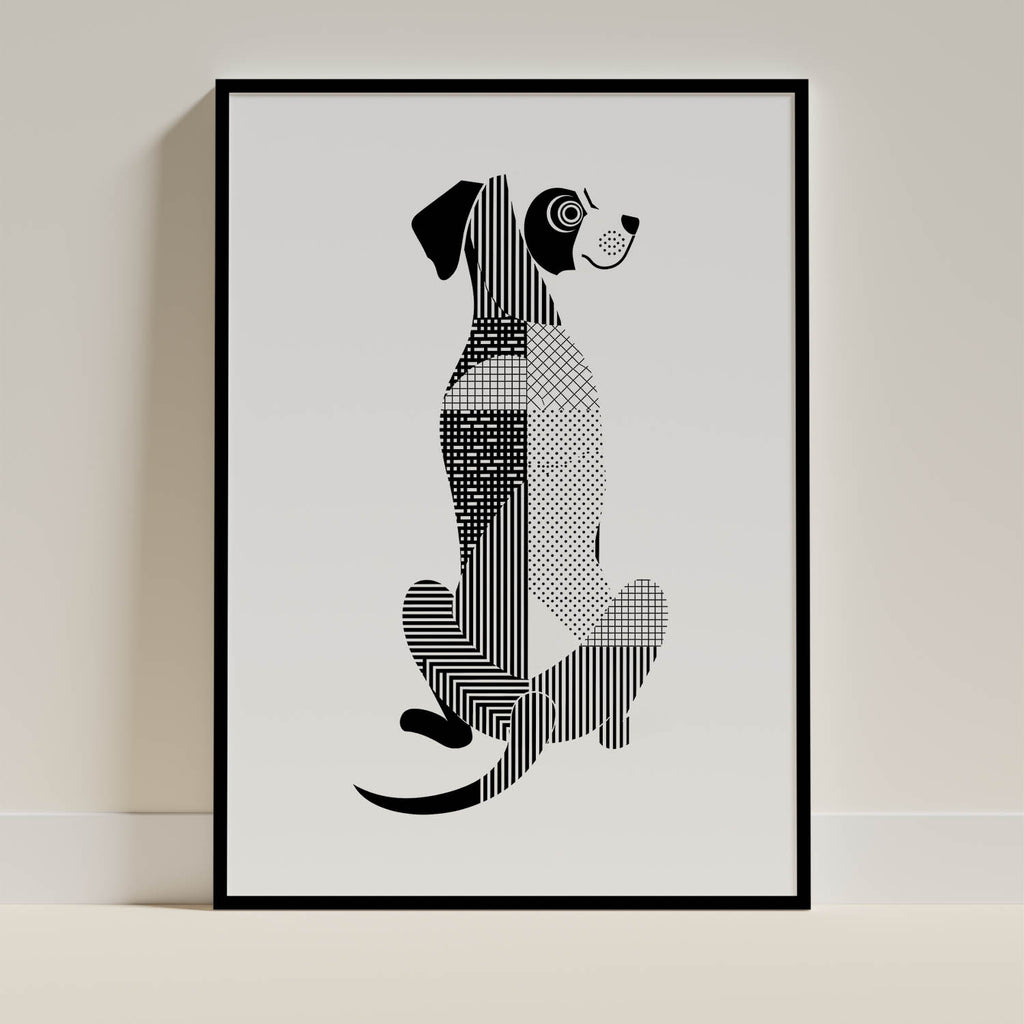 English Pointer Geometric Line Art mockup