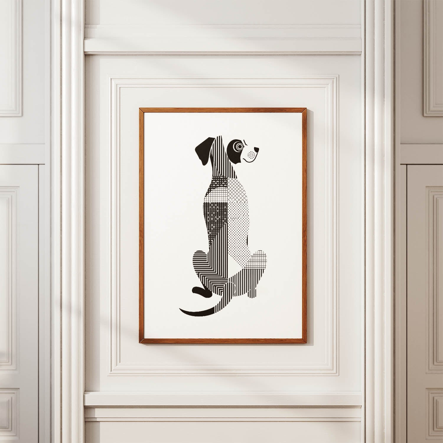 English Pointer Geometric Line Art mockup