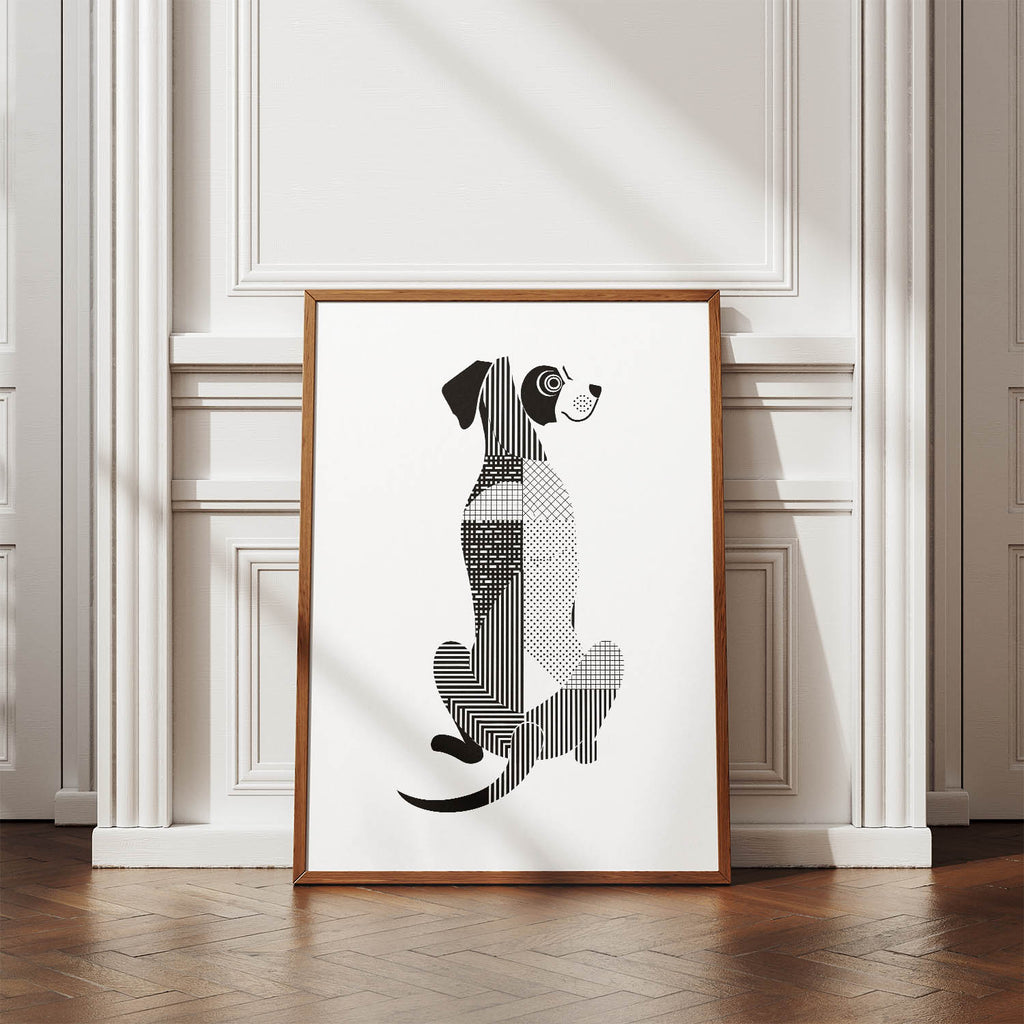 English Pointer Geometric Line Art mockup