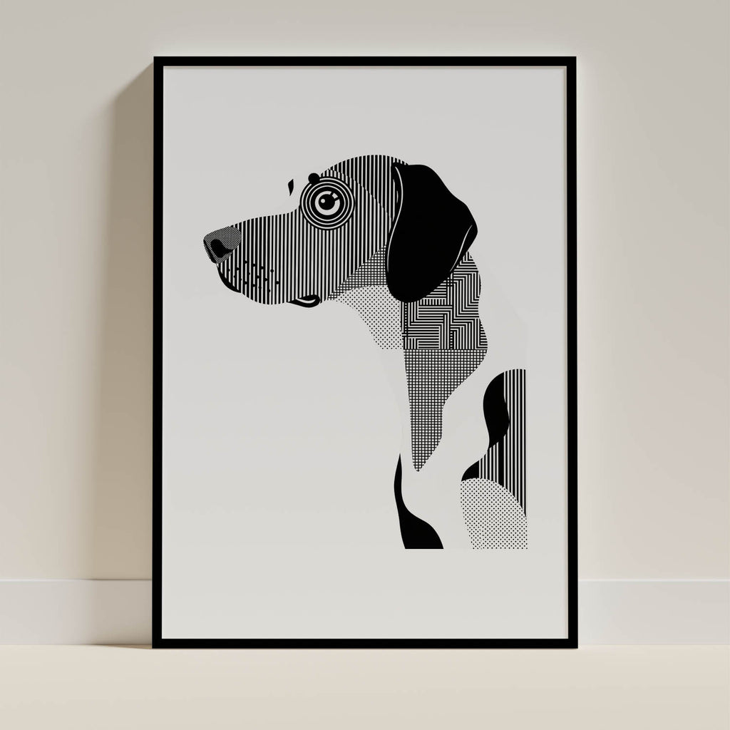English Pointer Geometric Line Art mockup