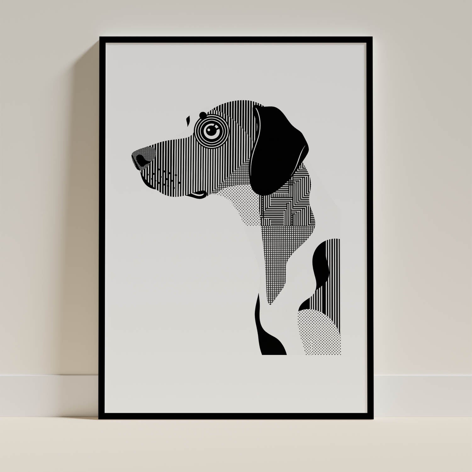English Pointer Geometric Line Art mockup