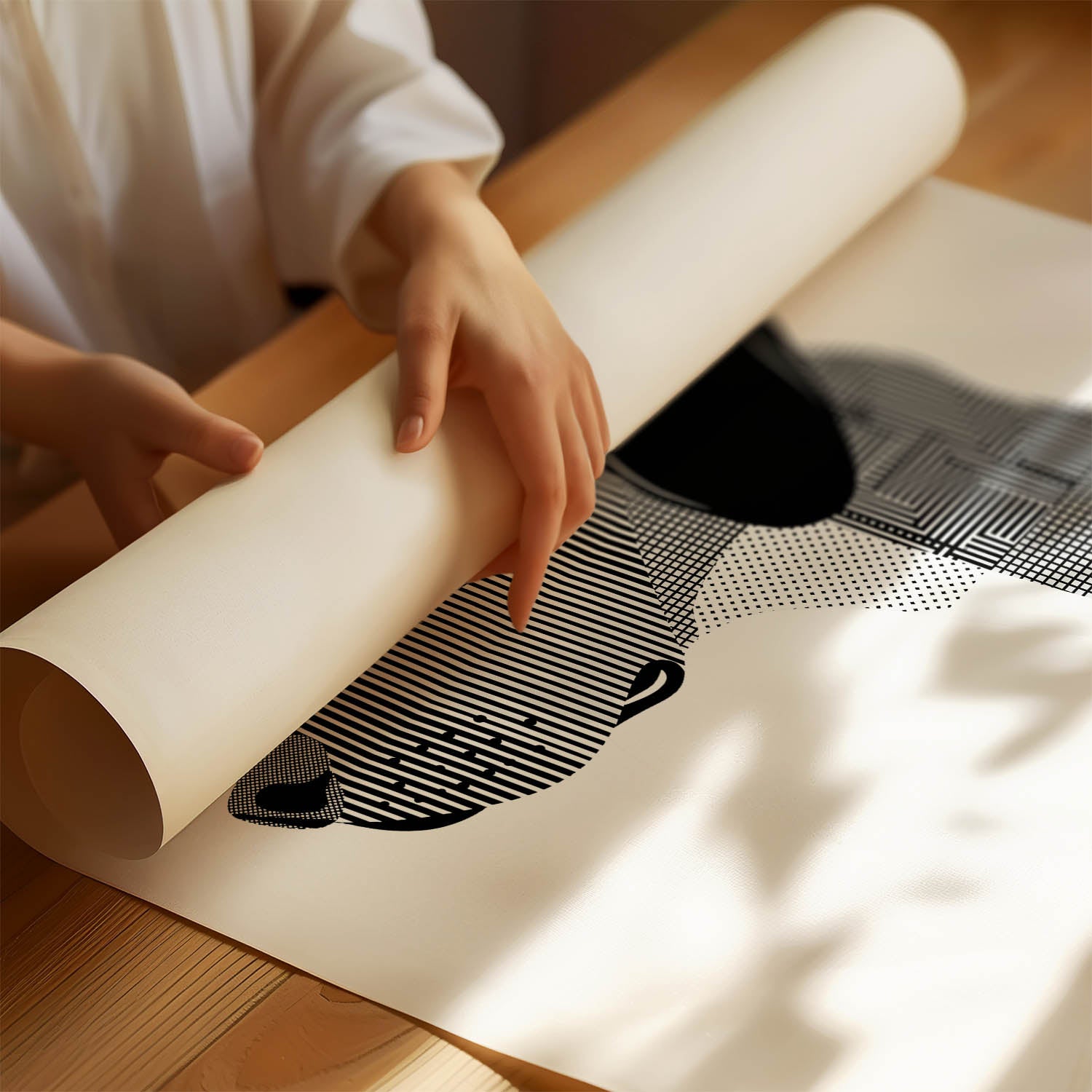 English Pointer Geometric Line Art mockup