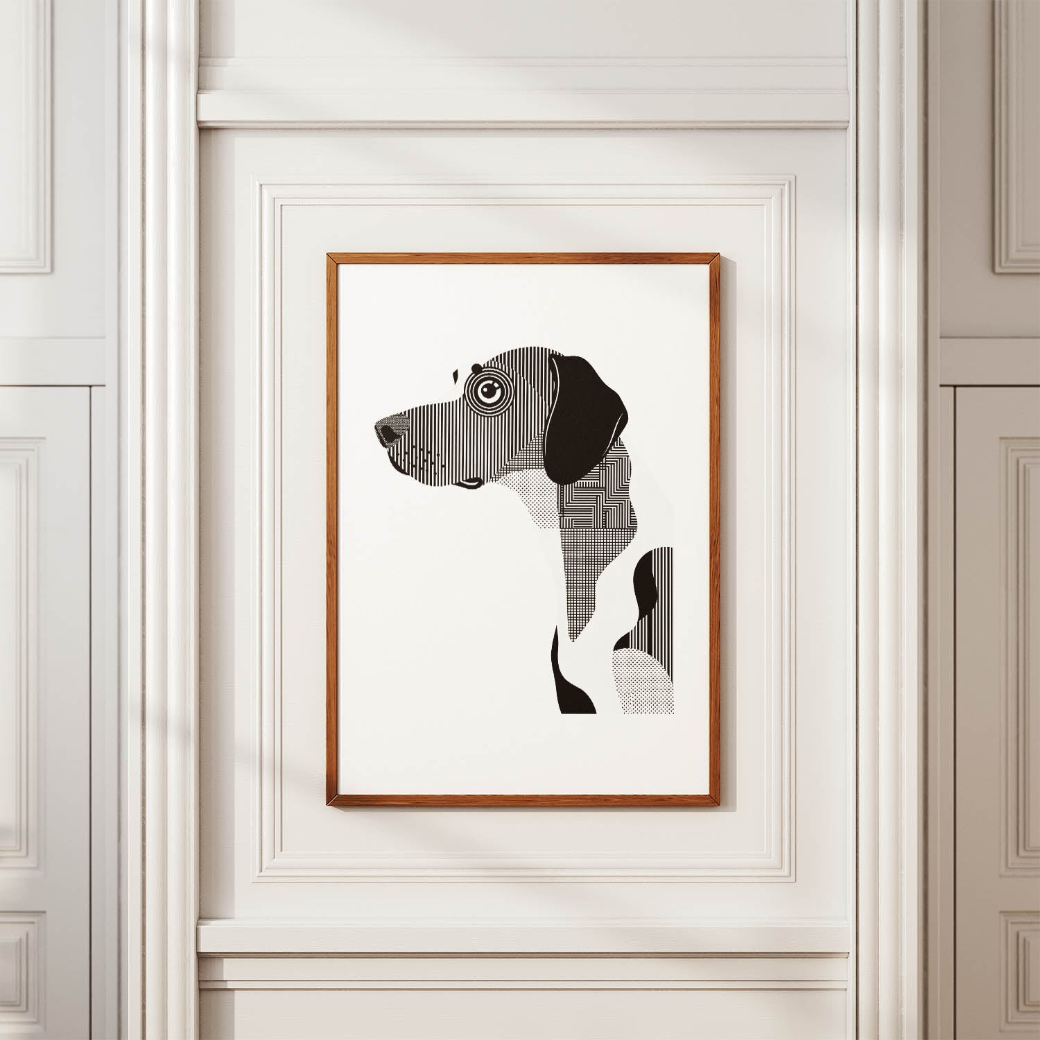 English Pointer Geometric Line Art mockup