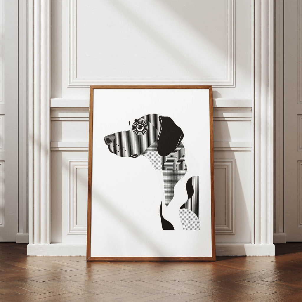 English Pointer Geometric Line Art mockup