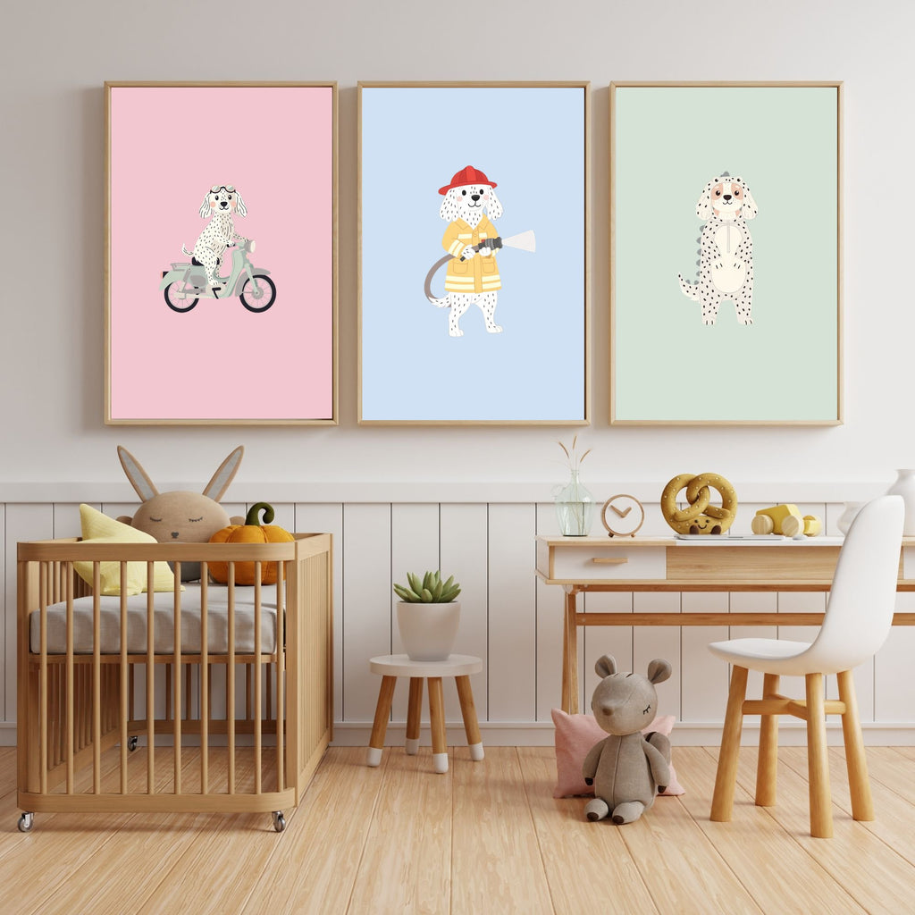 English Setter Kids Nursery Wall Art Print Bundle — 22 Dog Costume Designs, 5 Colours, 6 Print Sizes | Digital Download