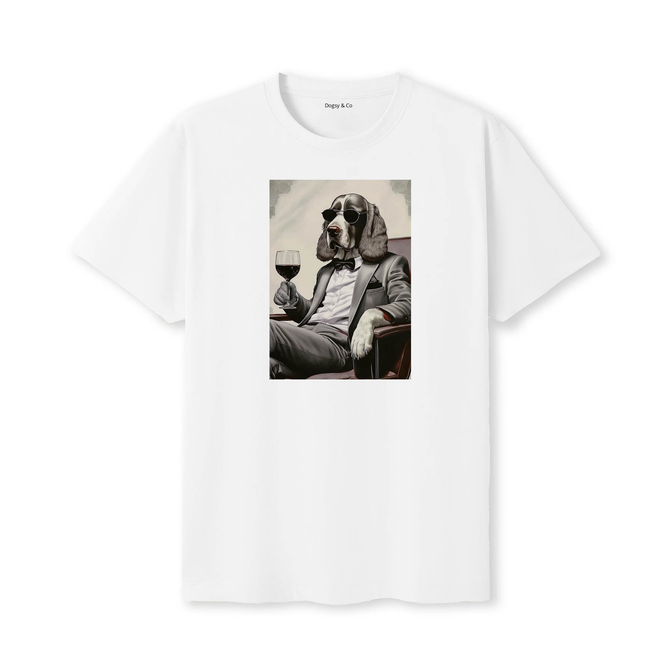 English Setter distinguished gentleman dog t-shirt - white
