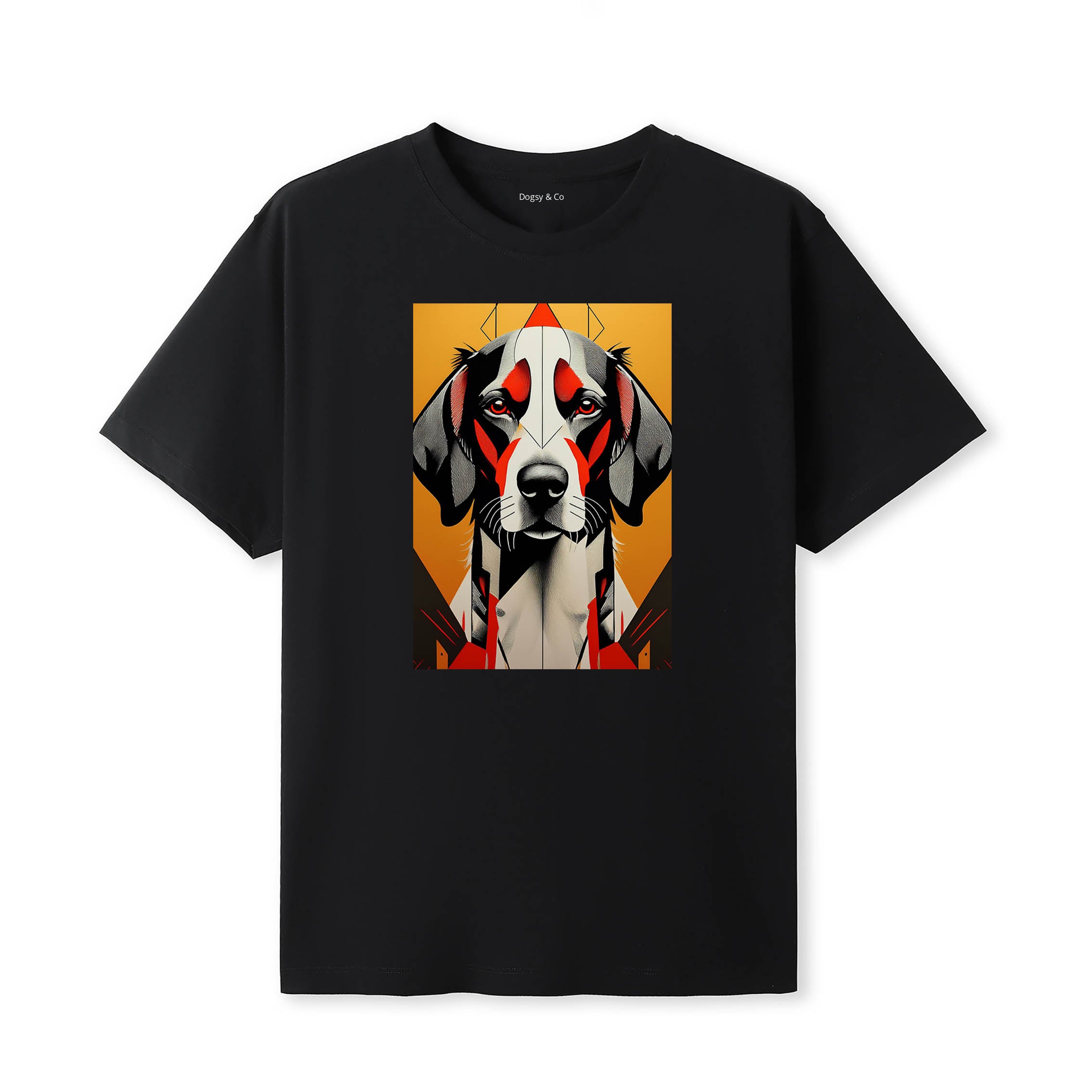 English Setter Retro Geo Orange Dog T-Shirt | Dogsy & Co