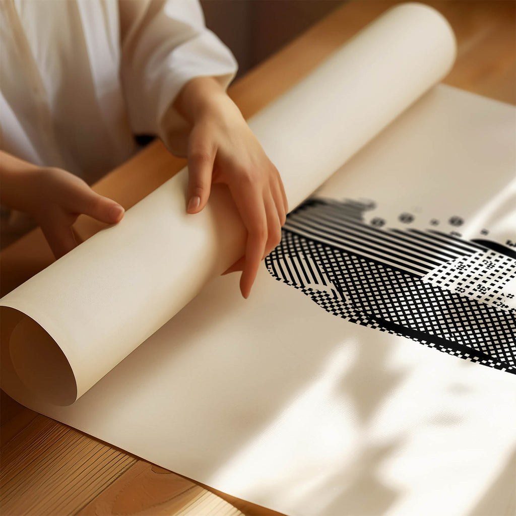 English Setter Geometric Line Art mockup