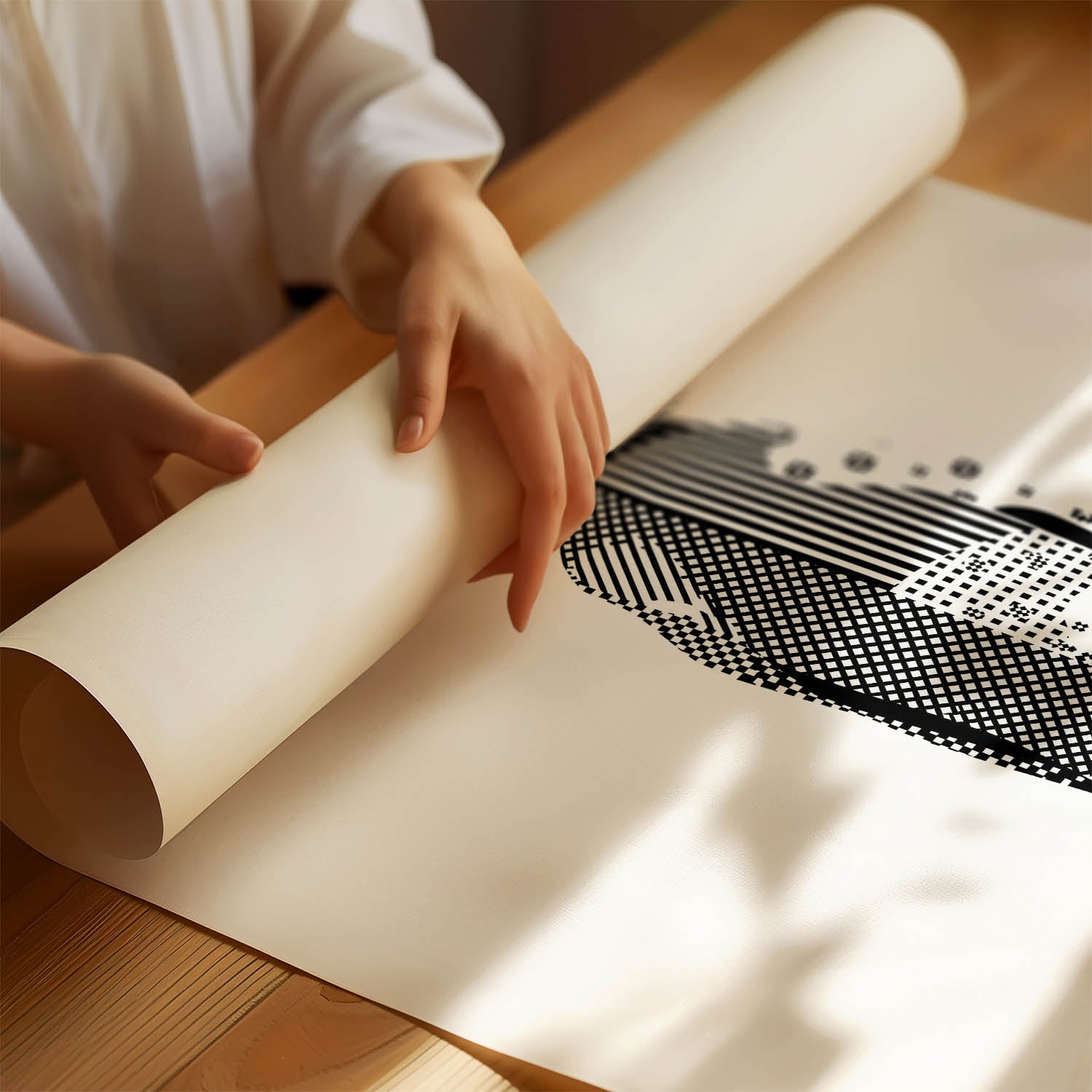 English Setter Geometric Line Art mockup