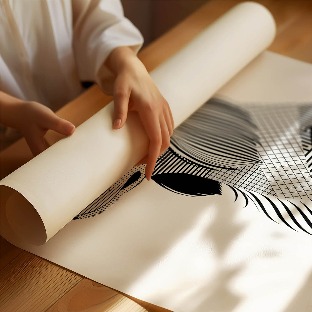 English Setter Geometric Line Art mockup