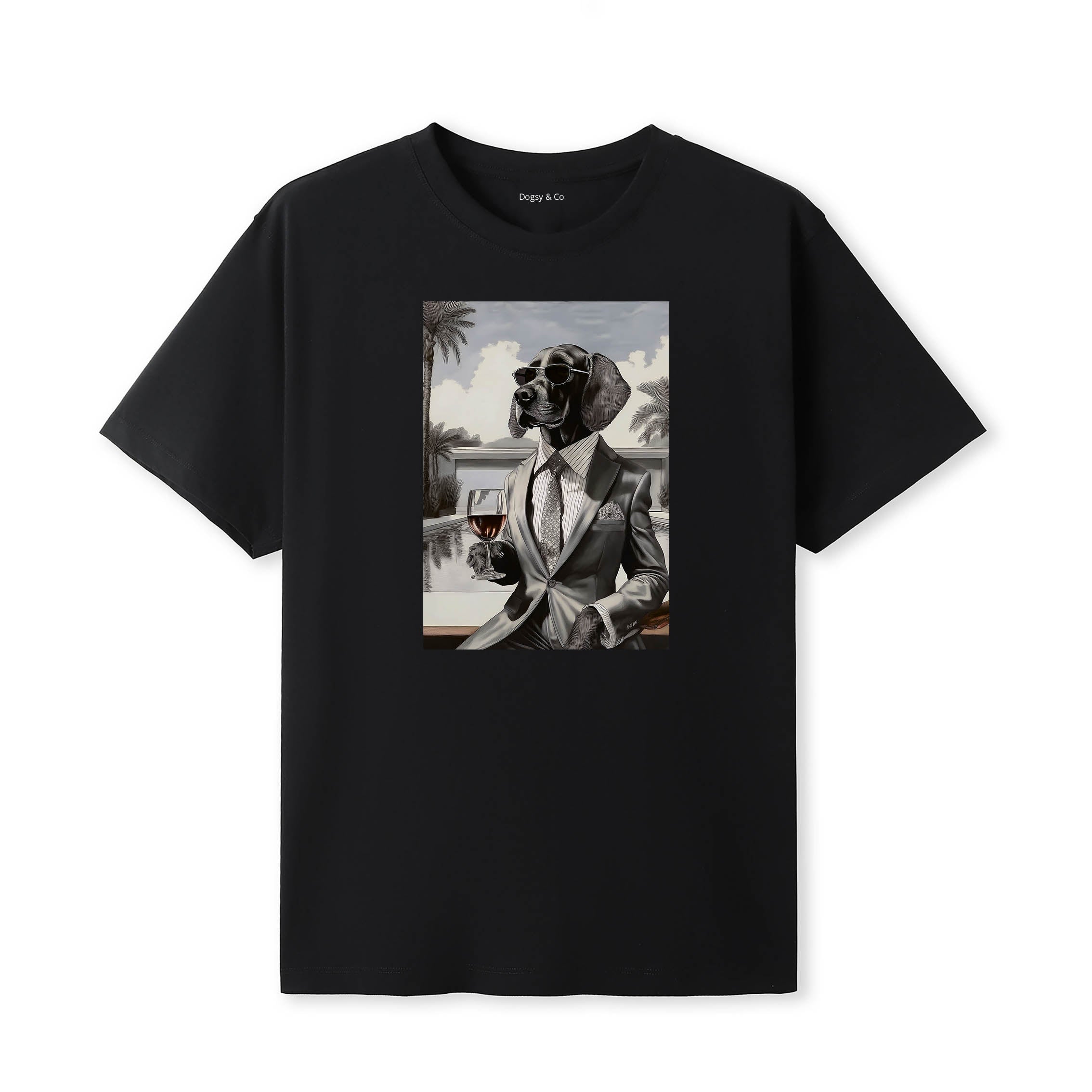 English Setter distinguished gentleman dog t-shirt - black