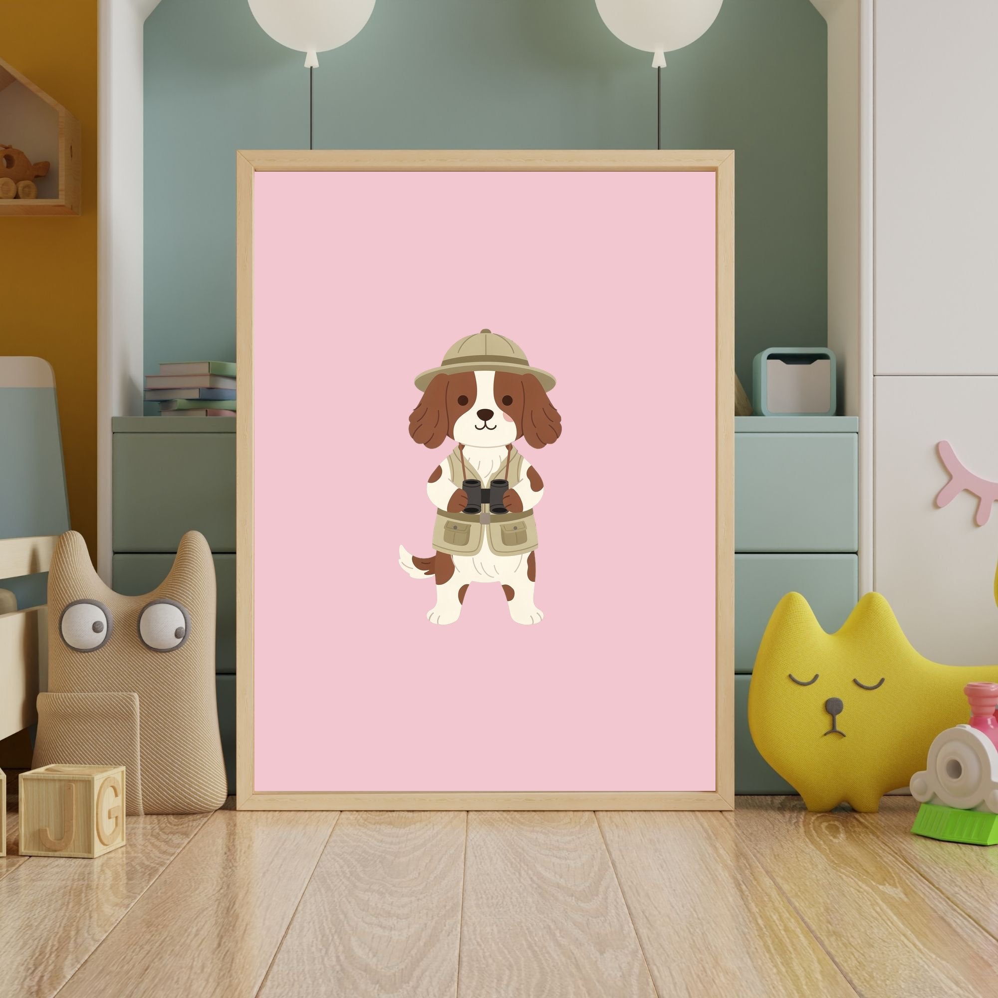 English Springer Spaniel Kids Nursery Wall Art Print Bundle — 22 Dog Costume Designs, 5 Colours, 6 Print Sizes | Digital Download