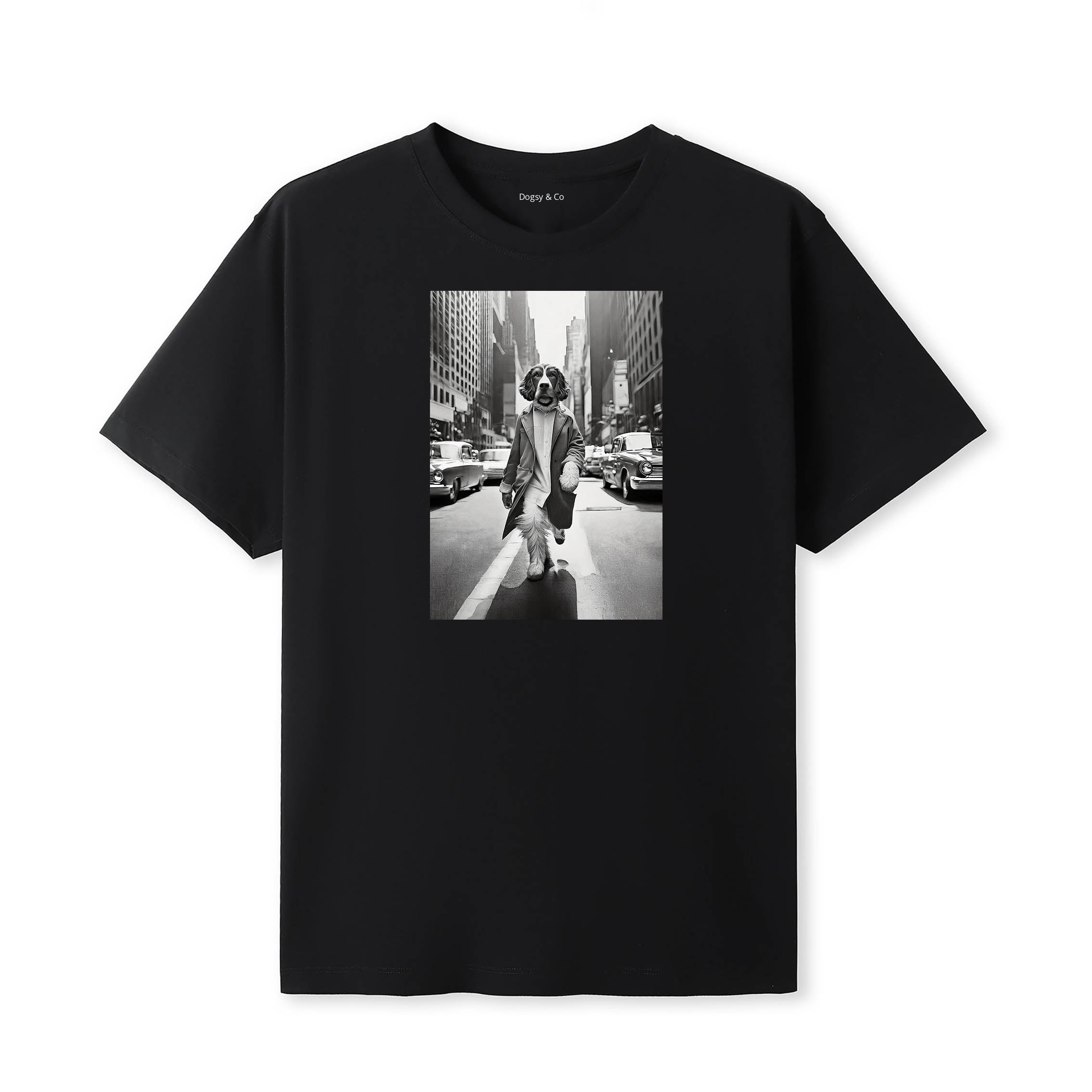 English Springer Spaniel Dogsy Dean T-Shirt Black
