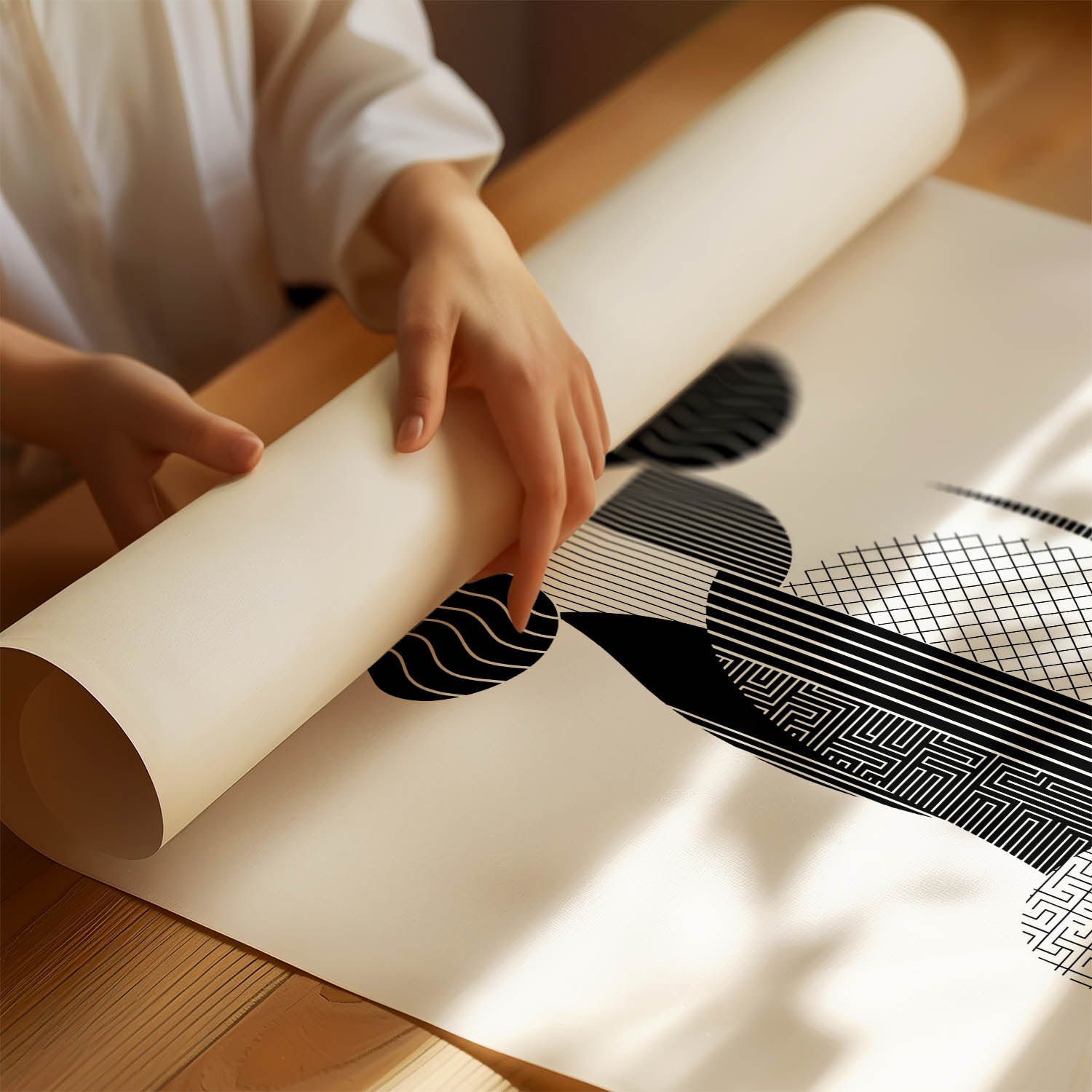 English Springer Spaniel Geometric Line Art mockup