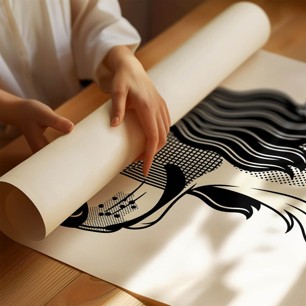 English Springer Spaniel Geometric Line Art mockup