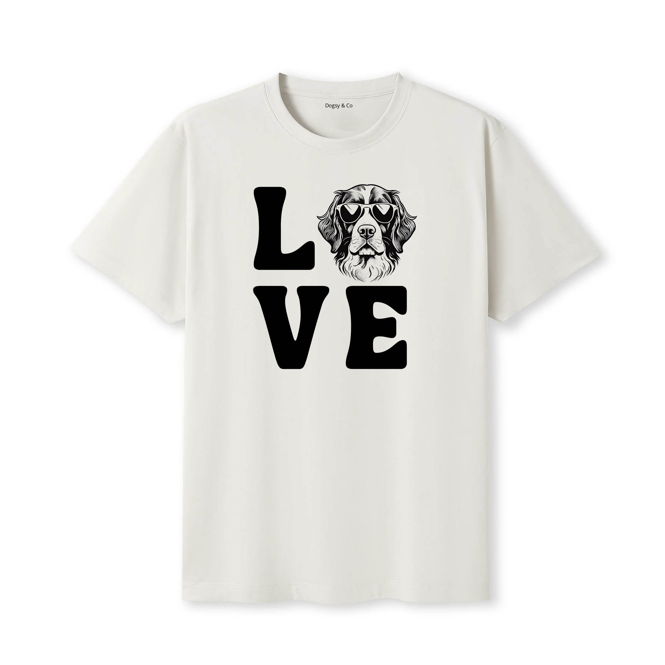 English Springer Spaniel LOVE DOGS Tshirt - Natural