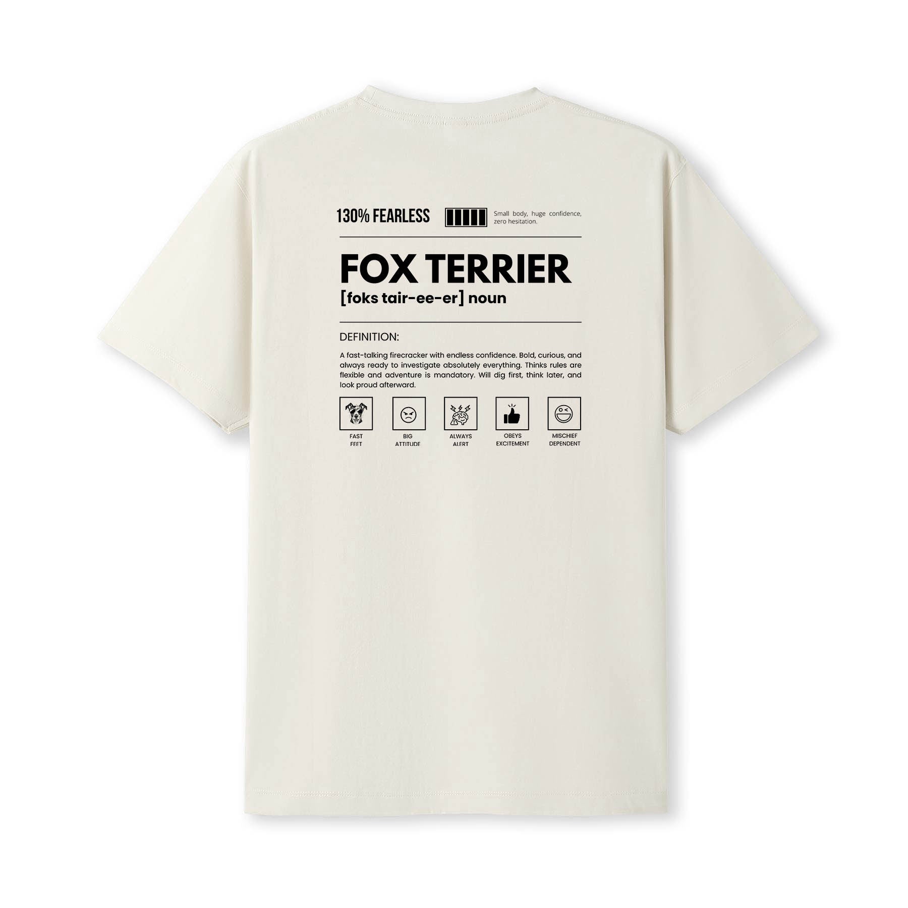 Fox Terrier Dog Attitude Tshirt Funny Breed Definition Tee