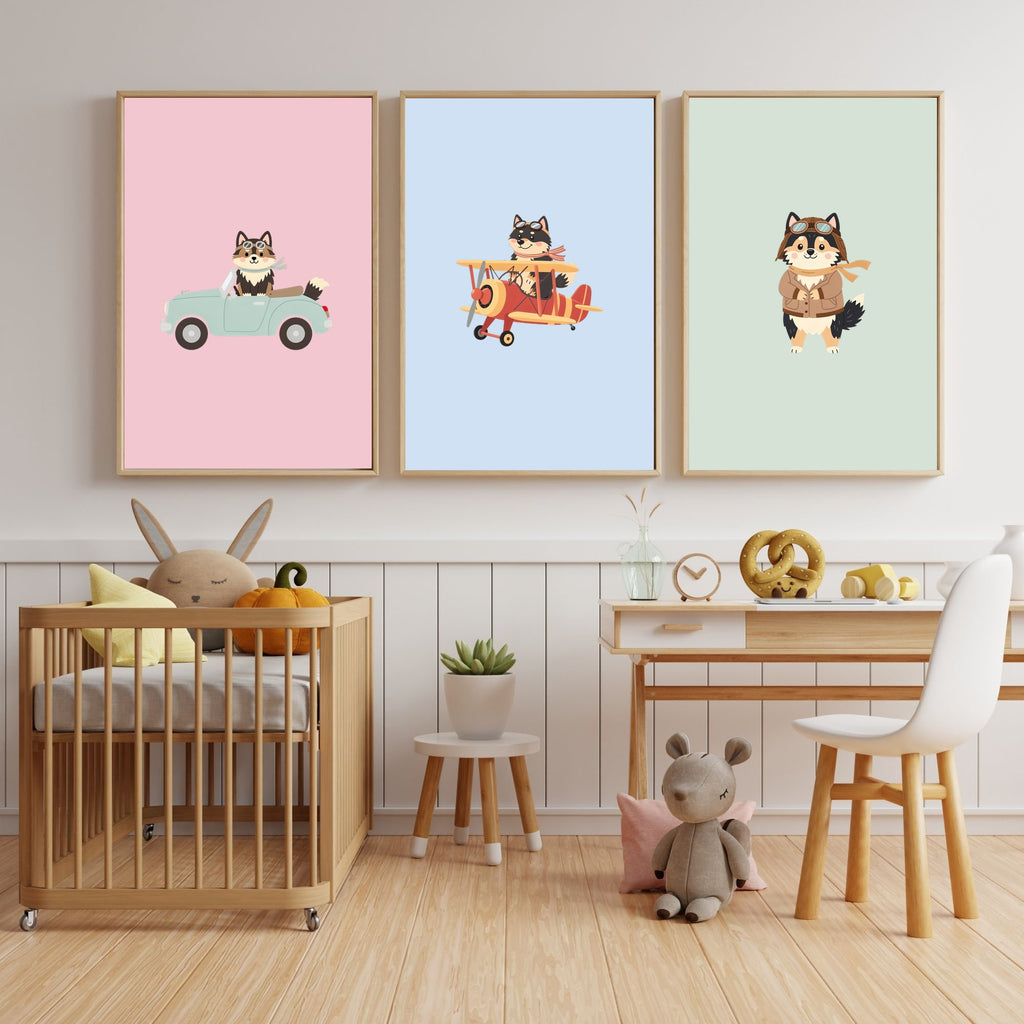 Finnish Lapphund Kids Nursery Wall Art Print Bundle — 22 Dog Costume Designs, 5 Colours, 6 Print Sizes | Digital Download