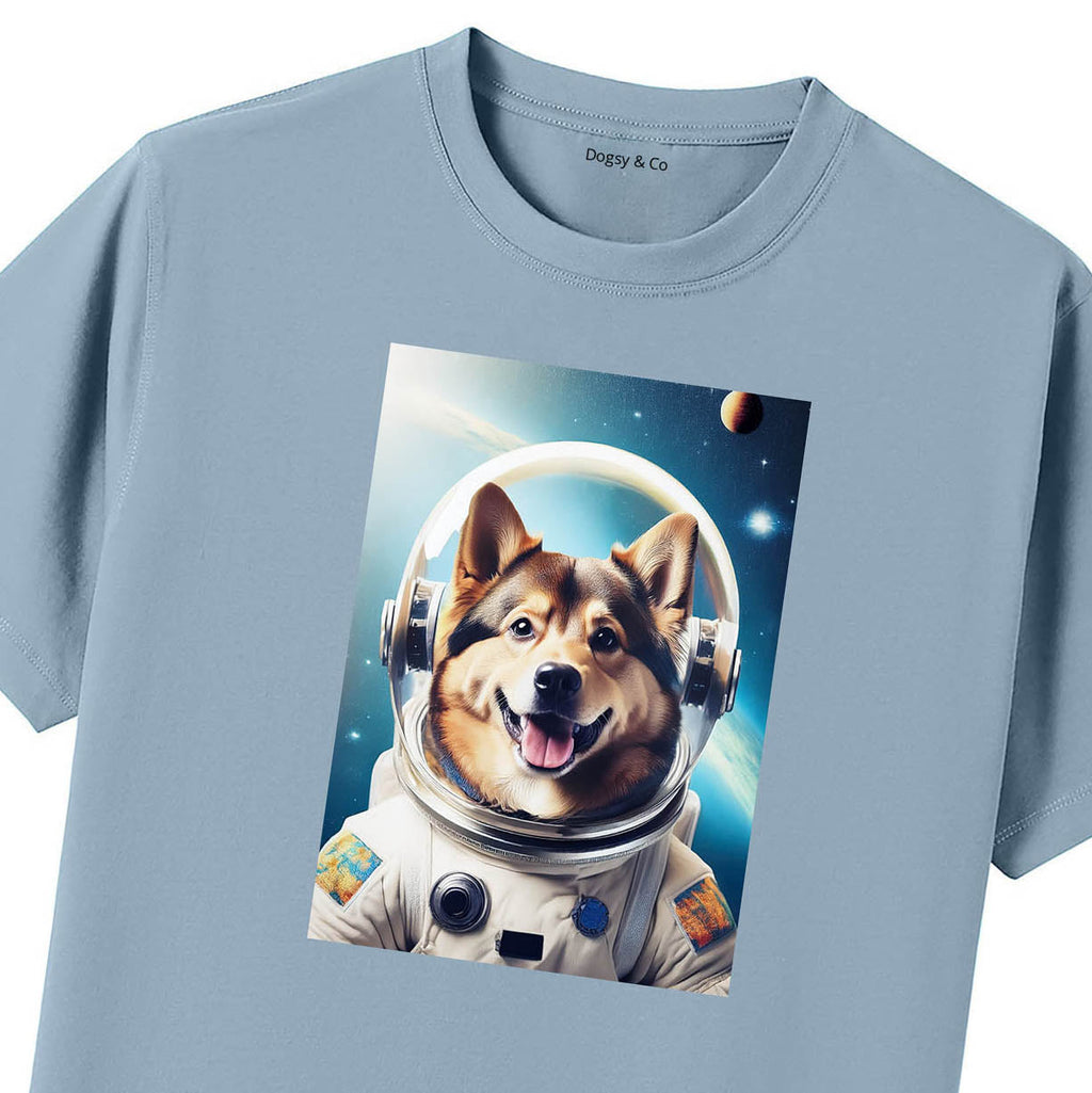 Blue T-Shirt Close Up