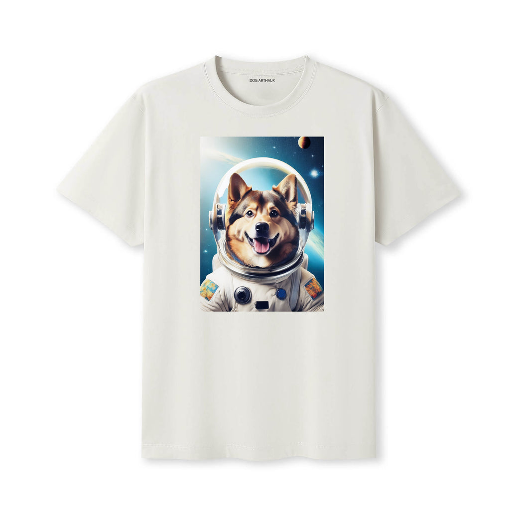 Finnish Lapphund Astronaut Dog T-shirt - Natural