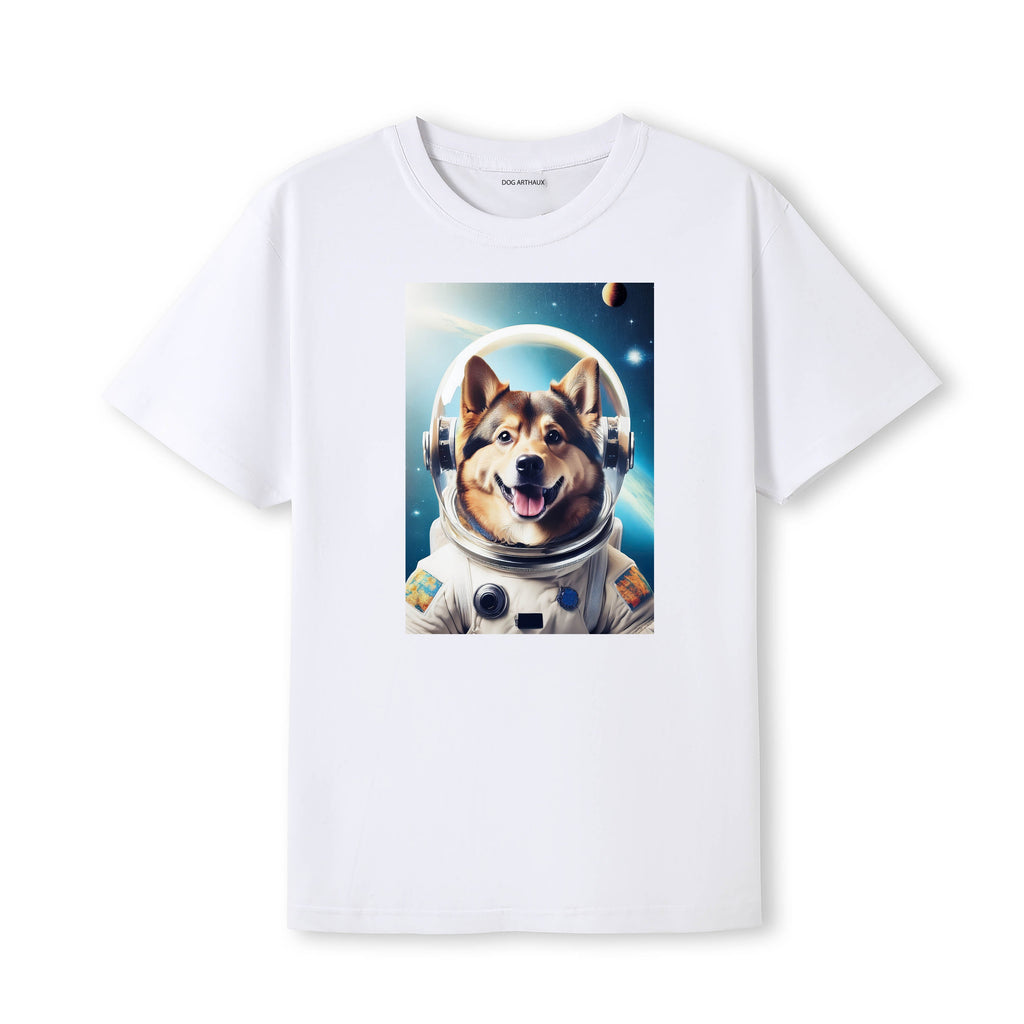 Finnish Lapphund Astronaut Dog T-shirt - White