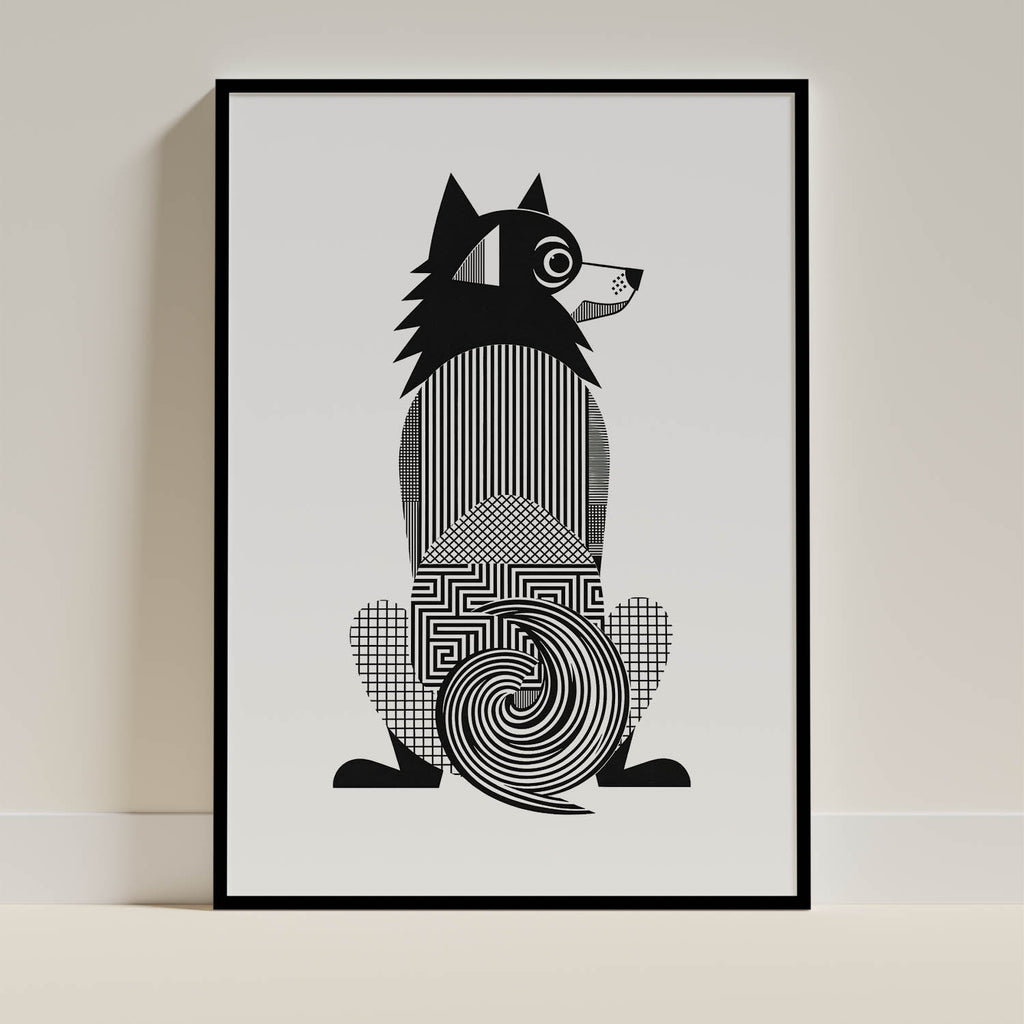 Finnish Lapphund Geometric Line Art mockup
