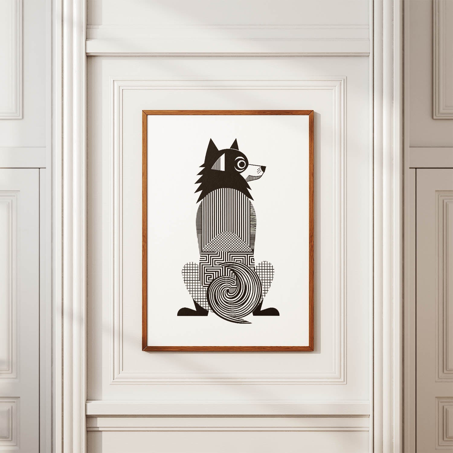 Finnish Lapphund Geometric Line Art mockup