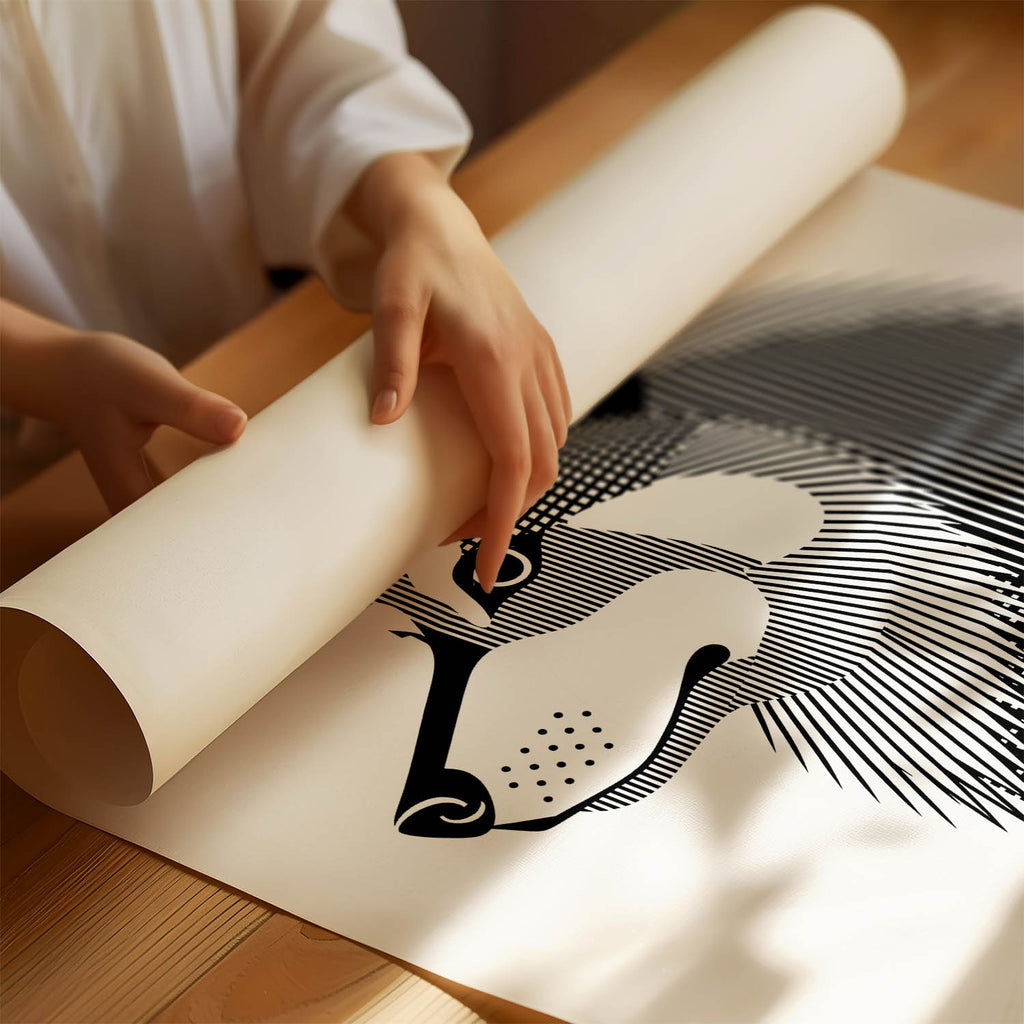 Finnish Lapphund Geometric Line Art mockup