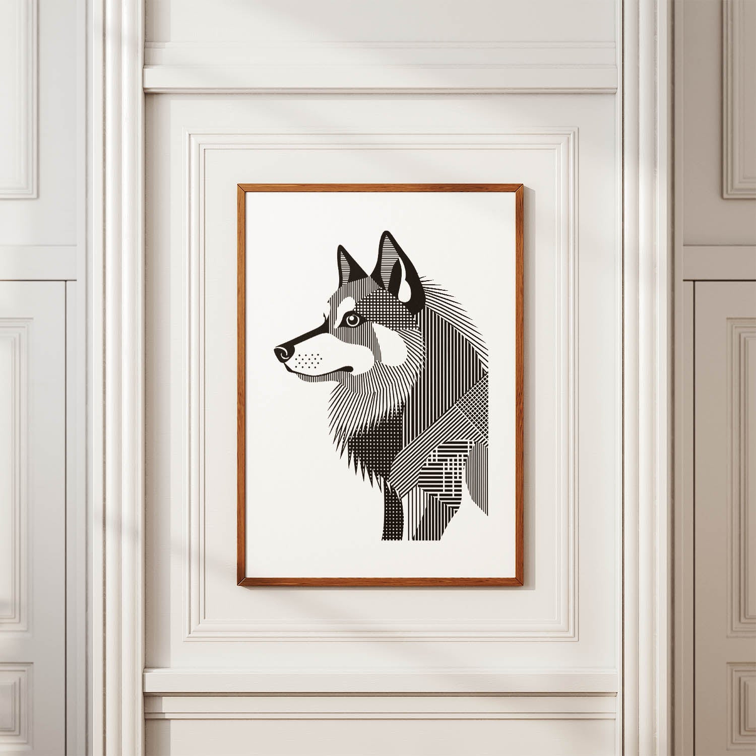 Finnish Lapphund Geometric Line Art mockup