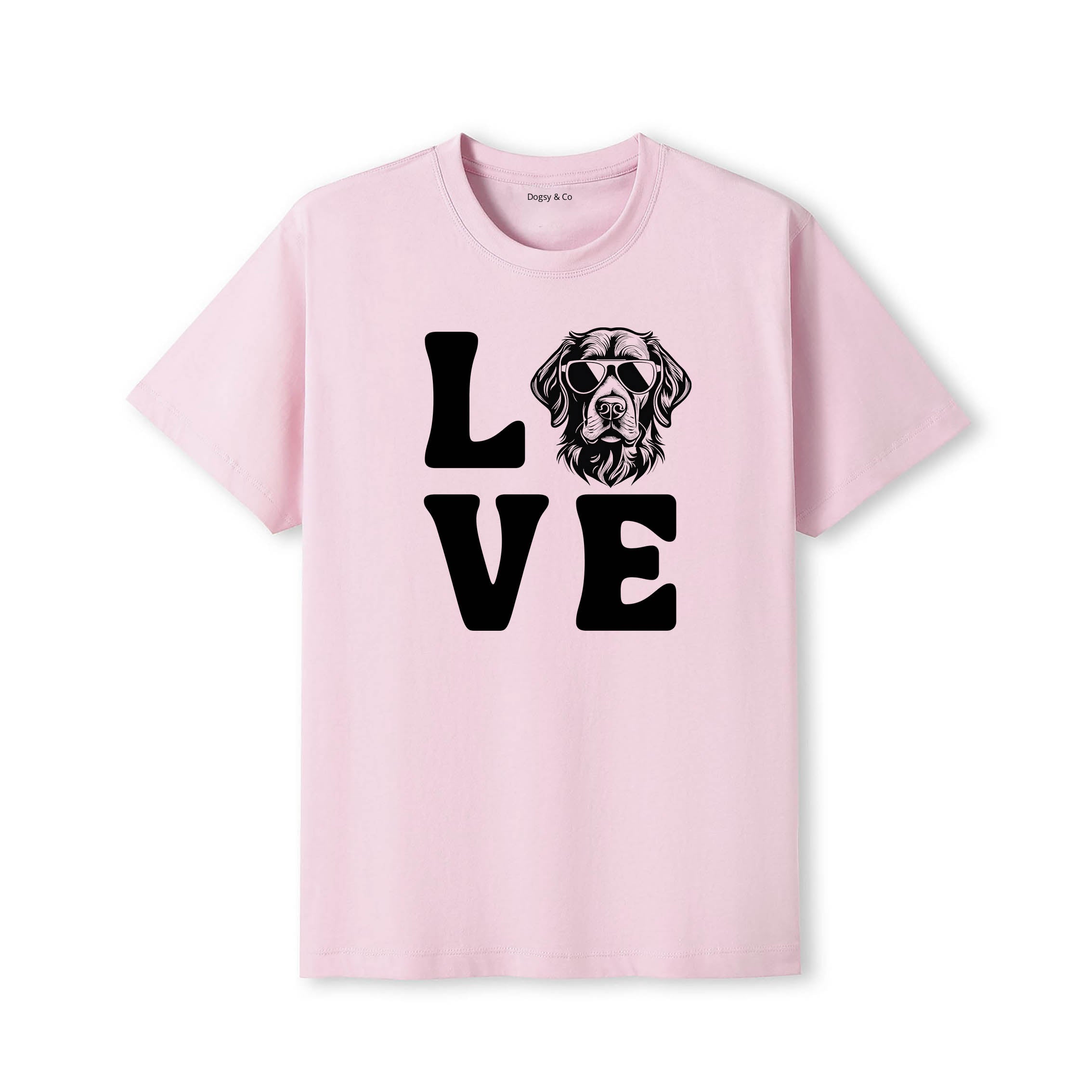 Flat Coated Retrievers LOVE DOGS Tshirt - Pink