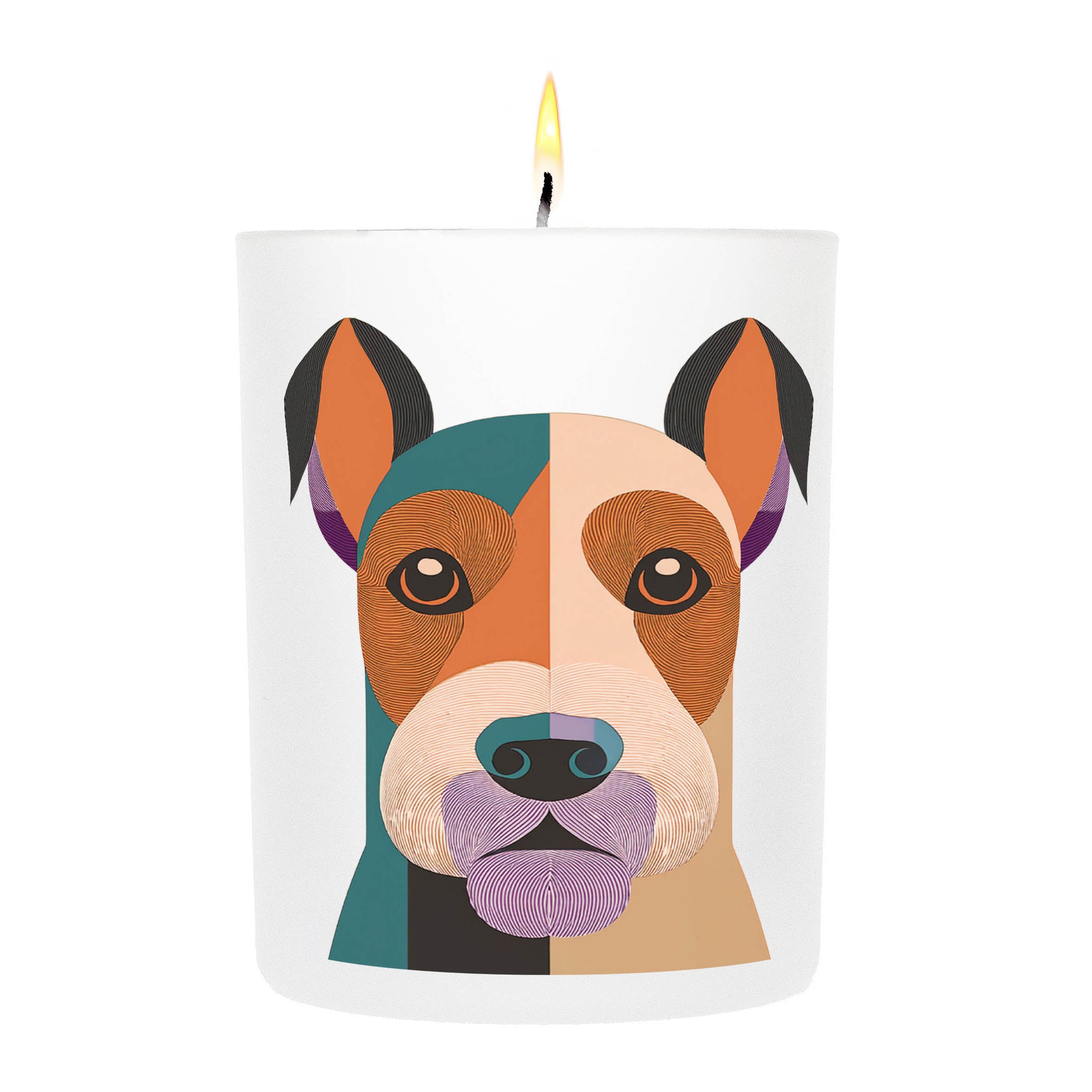 Fox Terrier Graphic Bold Dog Candle