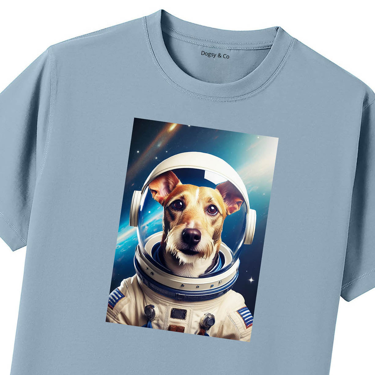 Blue T-Shirt Close Up