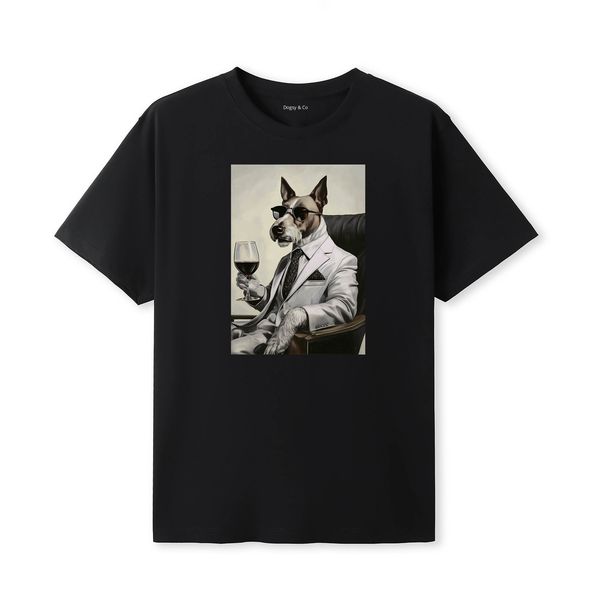 Fox Terrier distinguished gentleman dog t-shirt - black