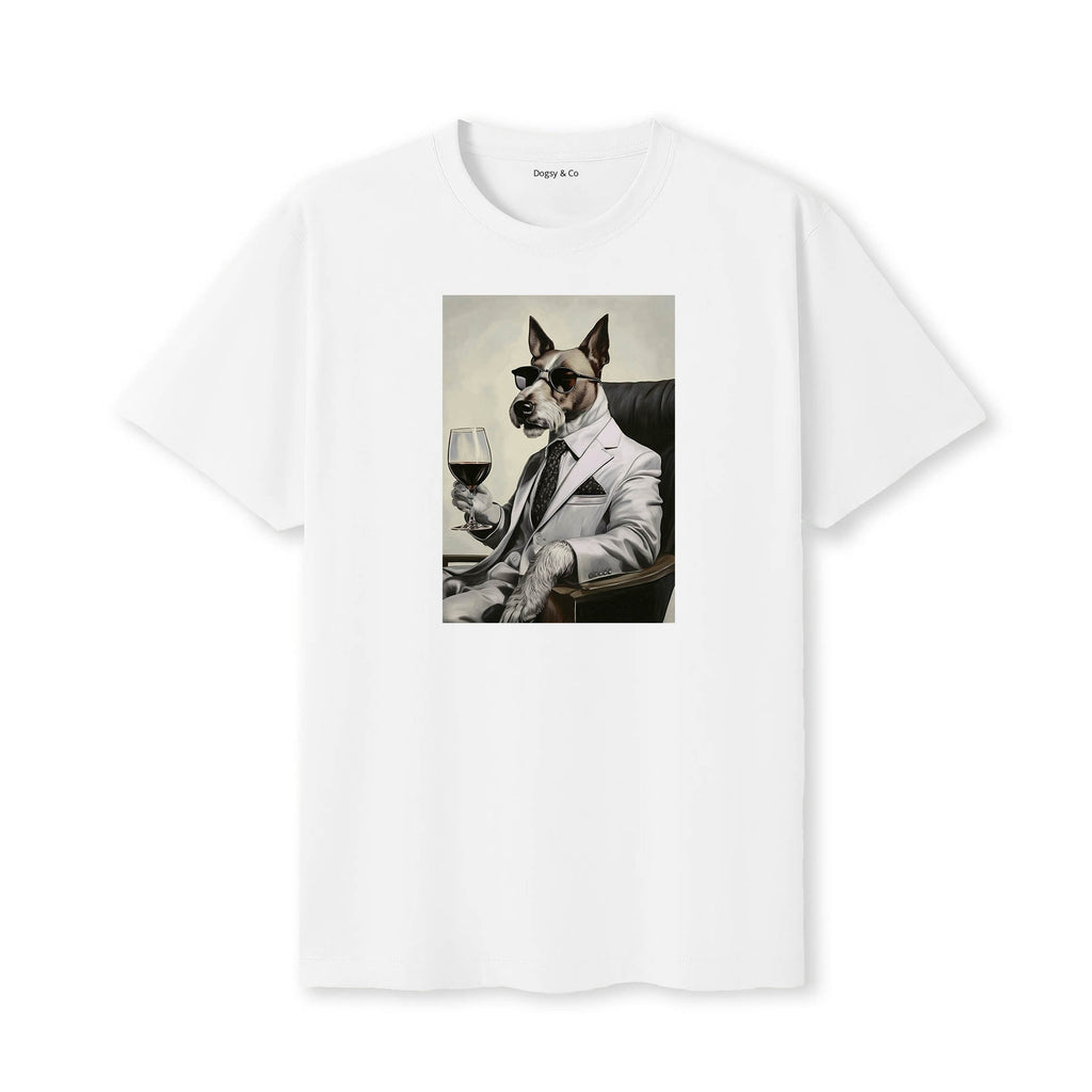 Fox Terrier distinguished gentleman dog t-shirt - white