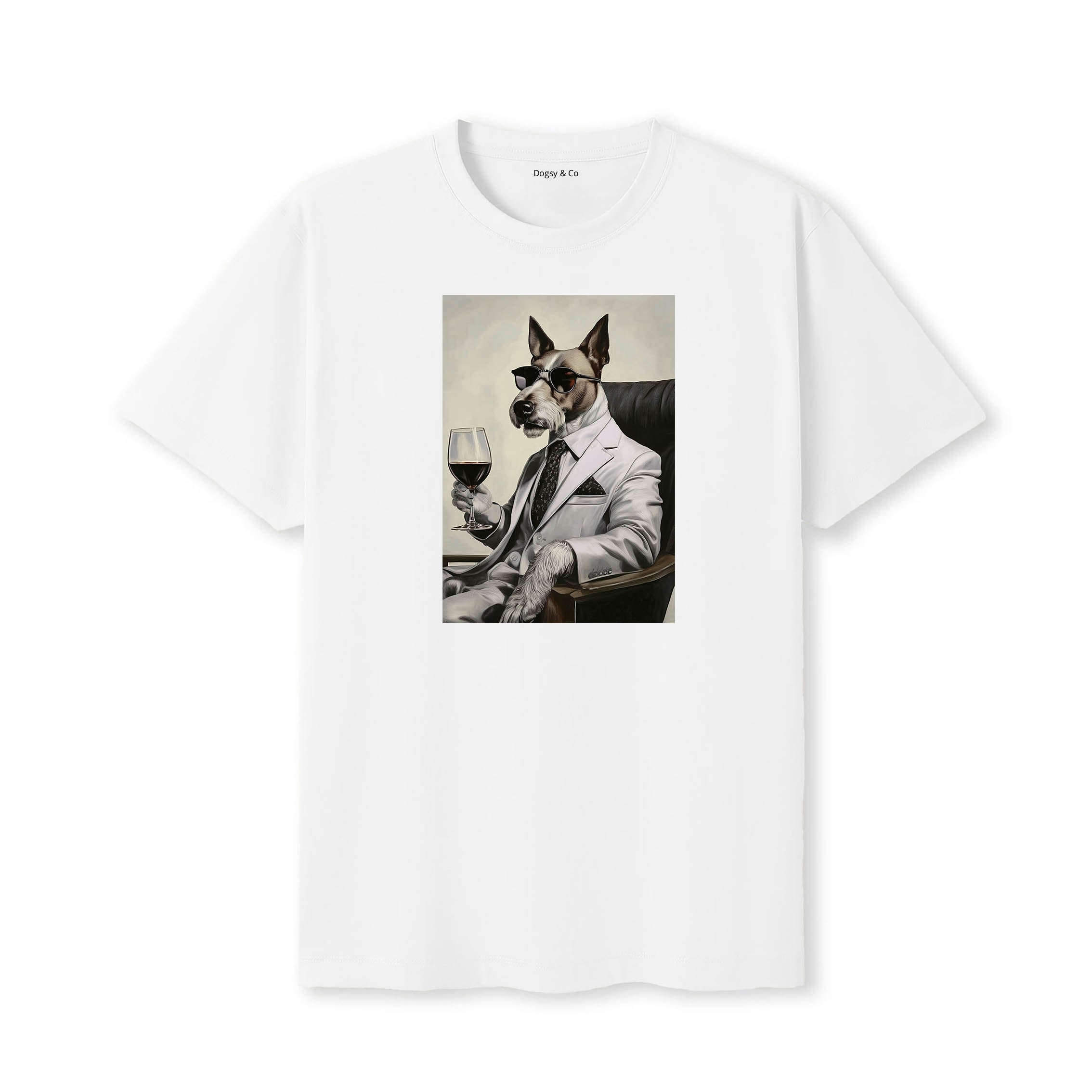 Fox Terrier distinguished gentleman dog t-shirt - white