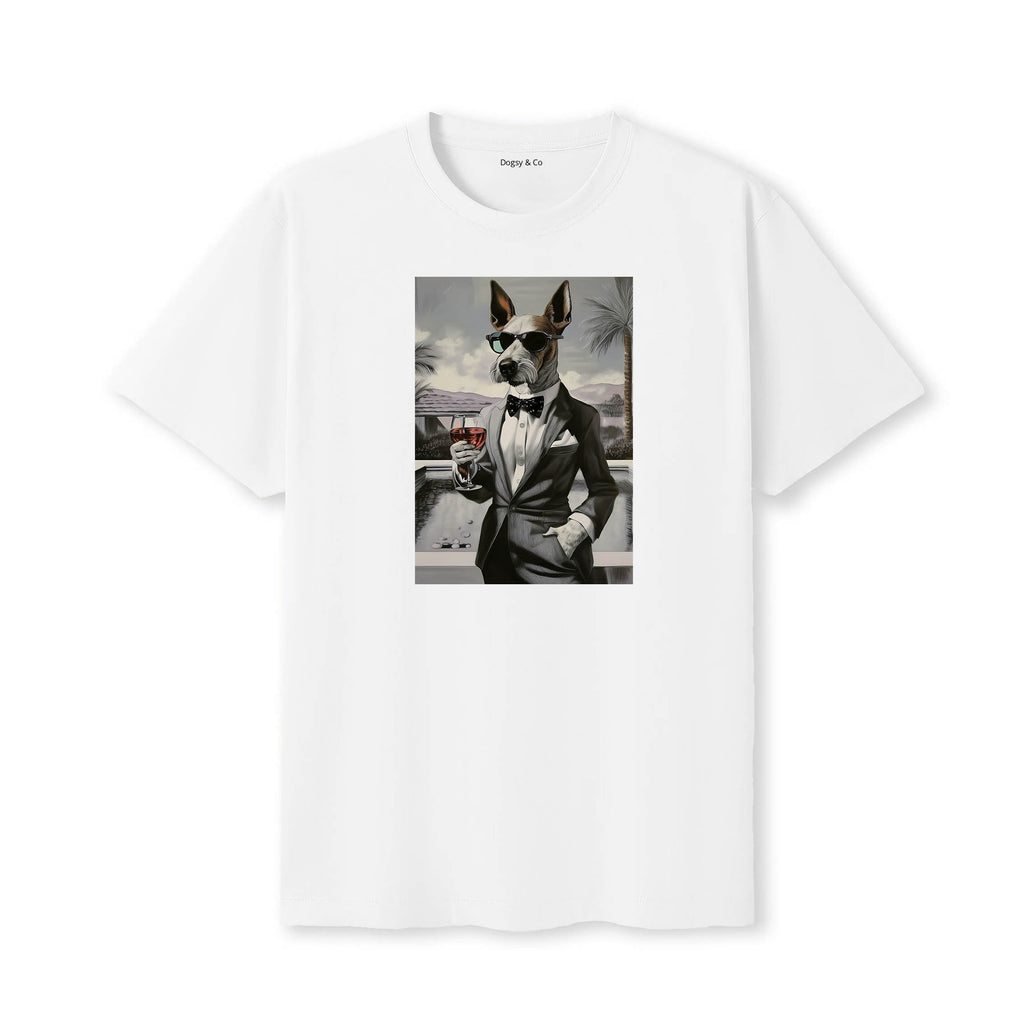 Fox Terrier distinguished gentleman dog t-shirt - white